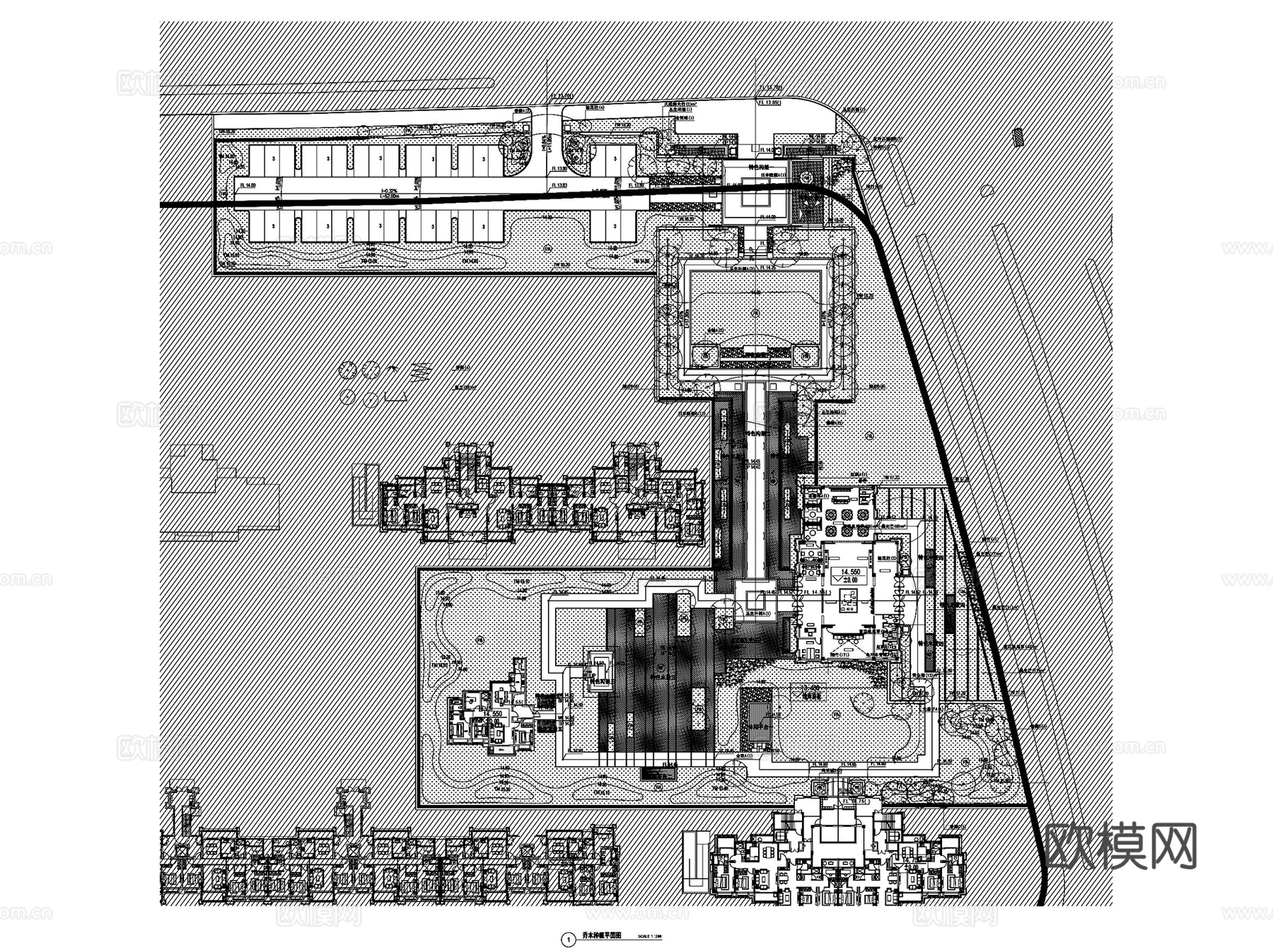 南京旭辉铂悦秦淮展示区示范区景观CAD施工图全套+SU+文本cad施工图
