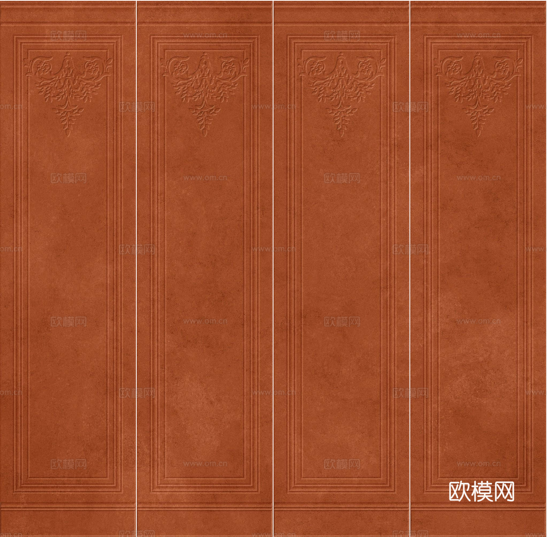 法式复古仿古红色花纹下墙砖