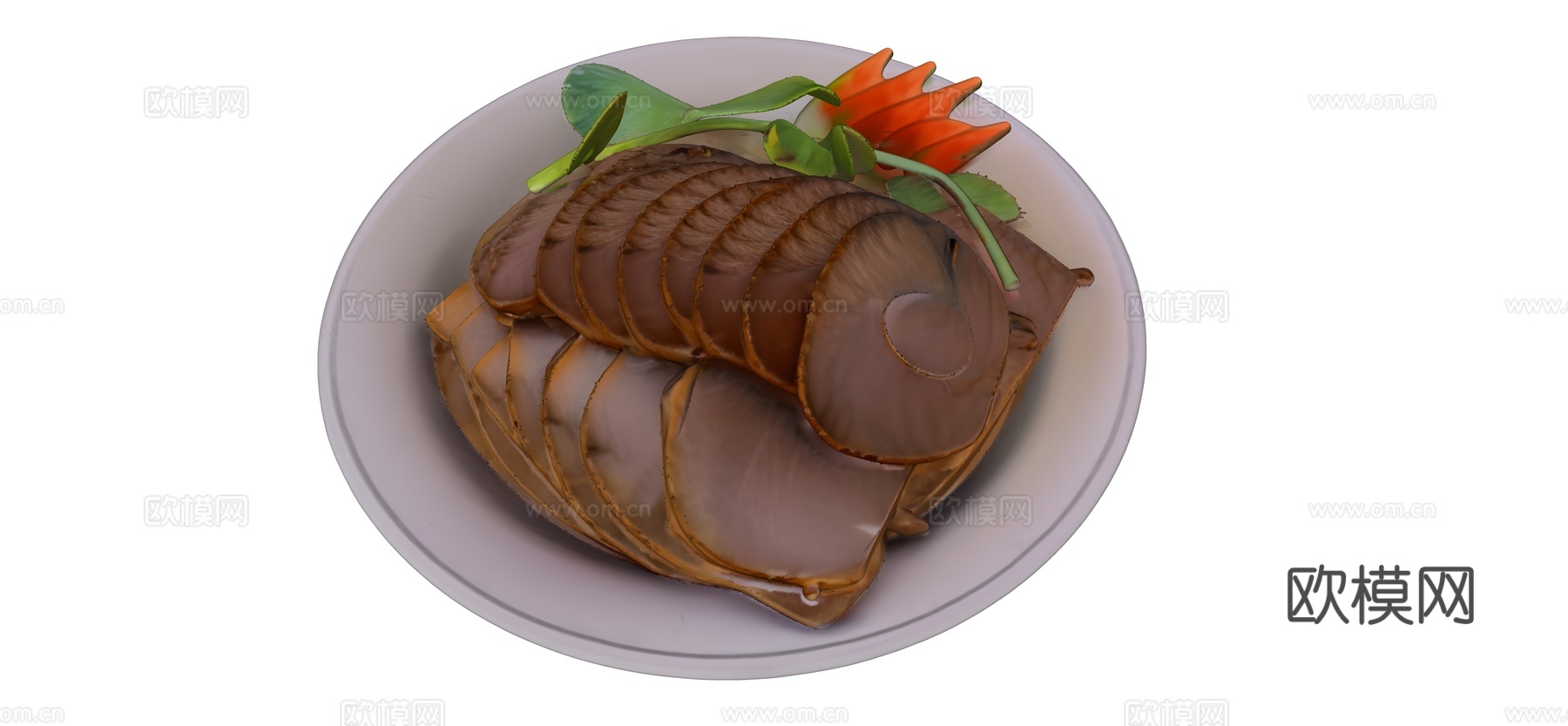 一盘五香水煮牛肉su模型