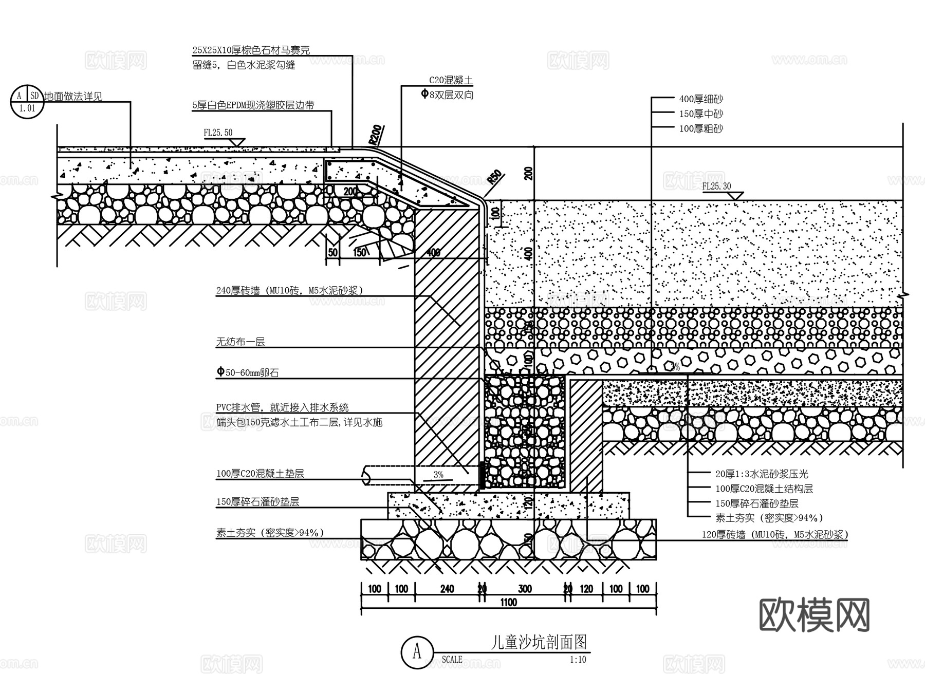 龙湖居住区儿童游乐场活动场所CAD施工图集cad施工图