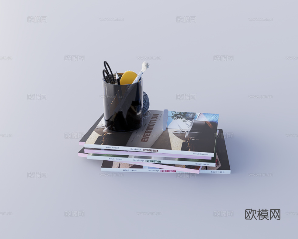 办公用品su模型