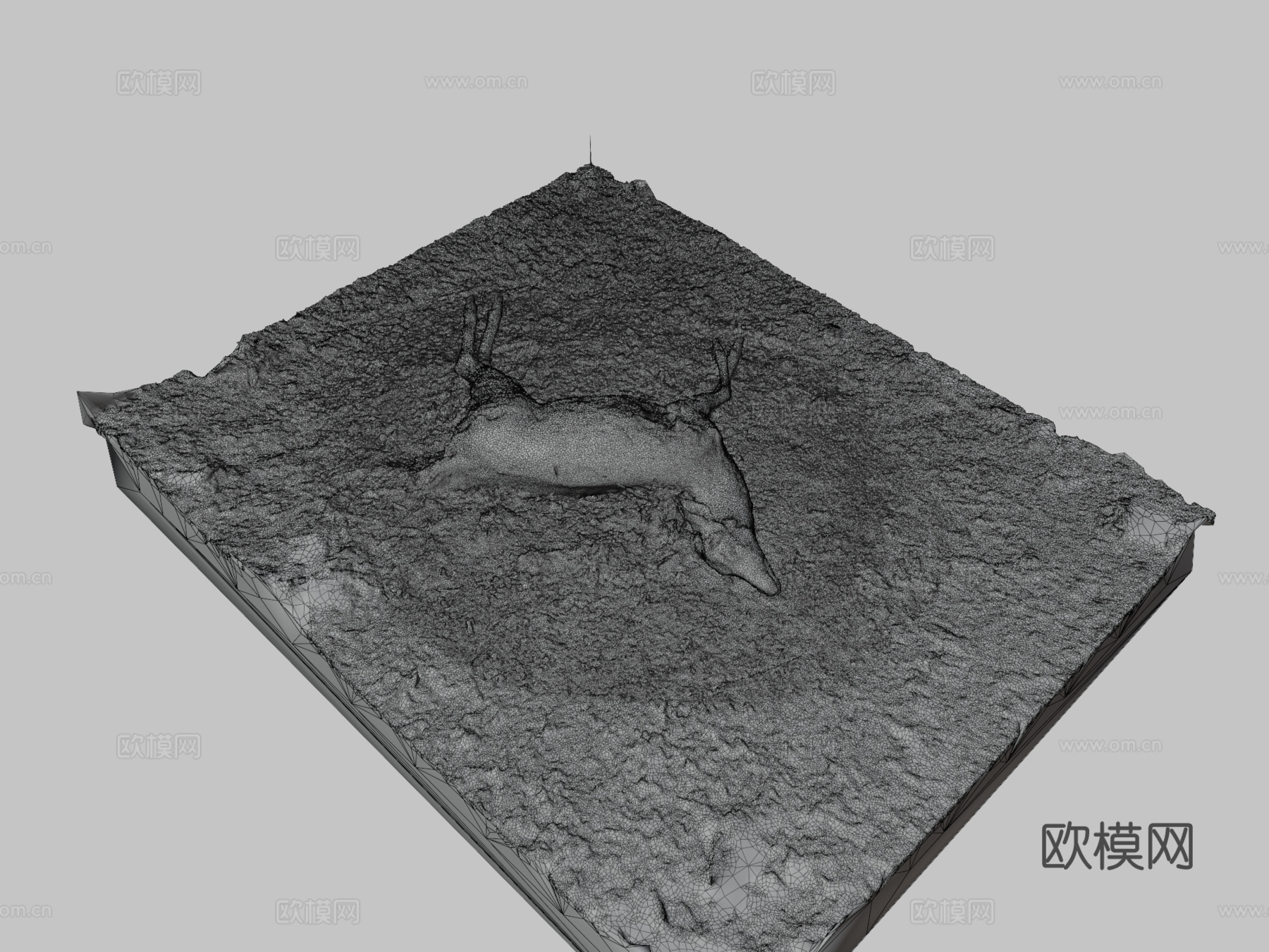 白尾鹿尸体原始扫描3d模型下载（渲染图3）