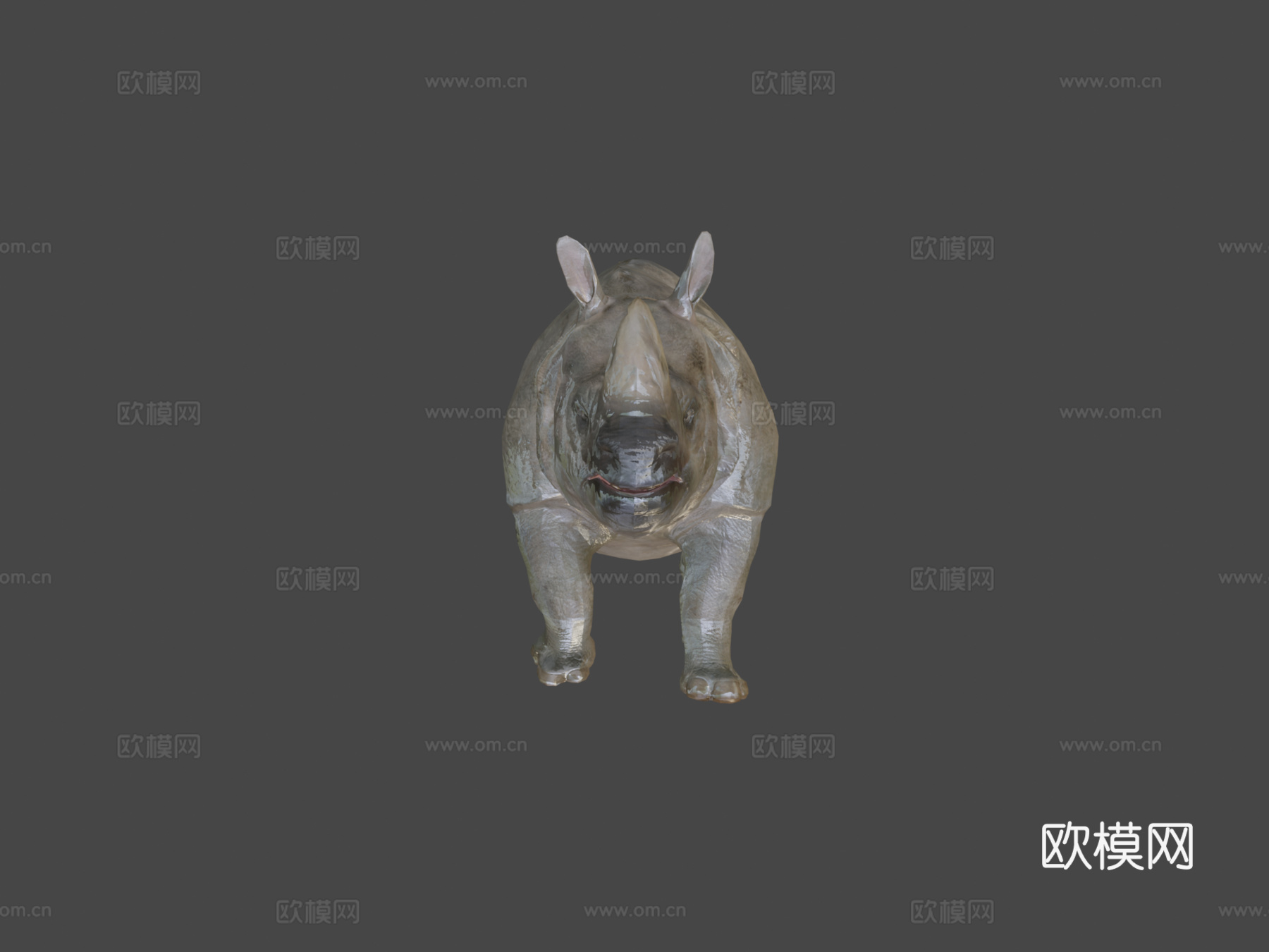 印度犀牛-游戏就绪-3d模型3d模型下载（渲染图5）