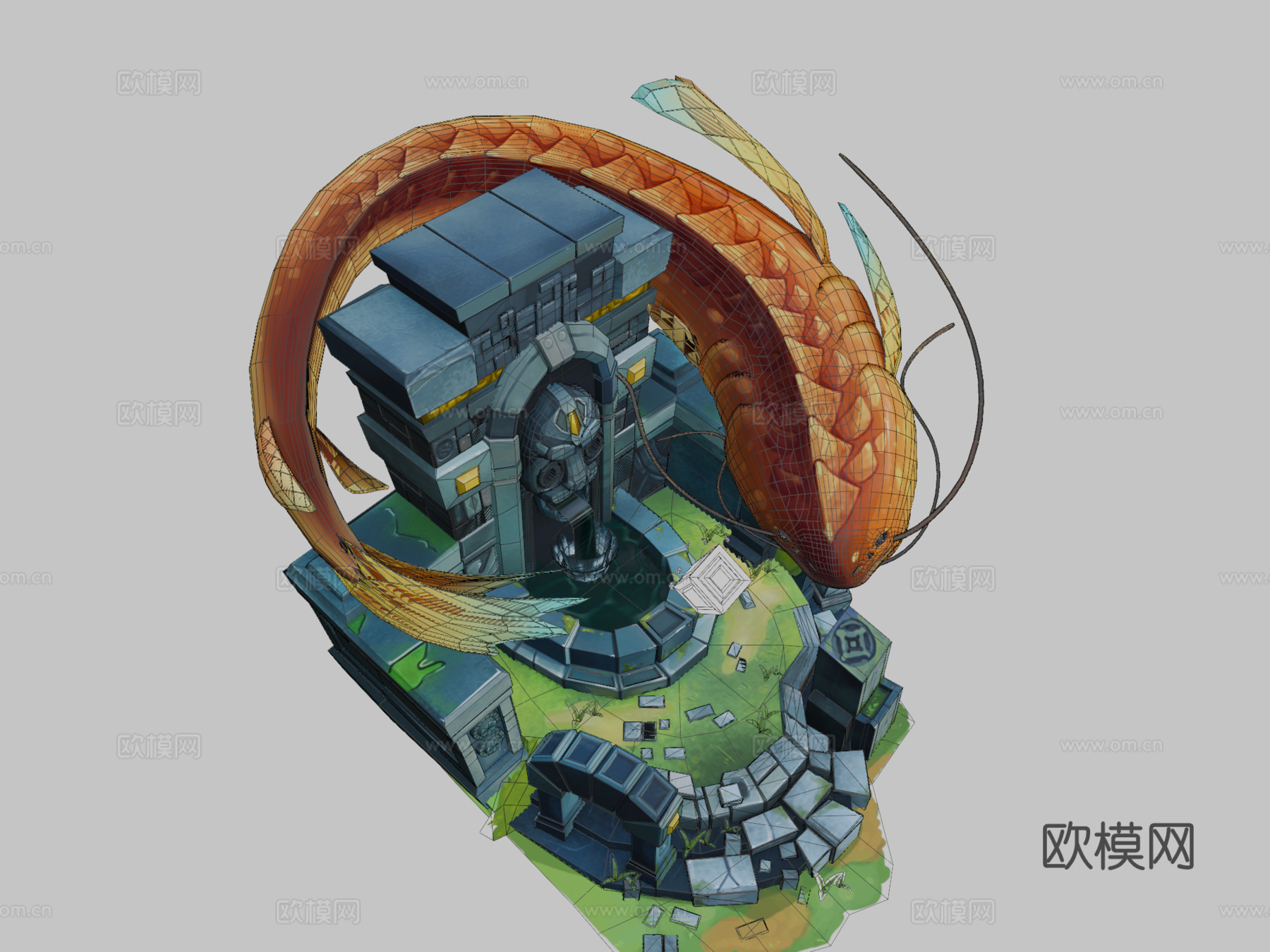 失落神庙3d模型下载（渲染图2）