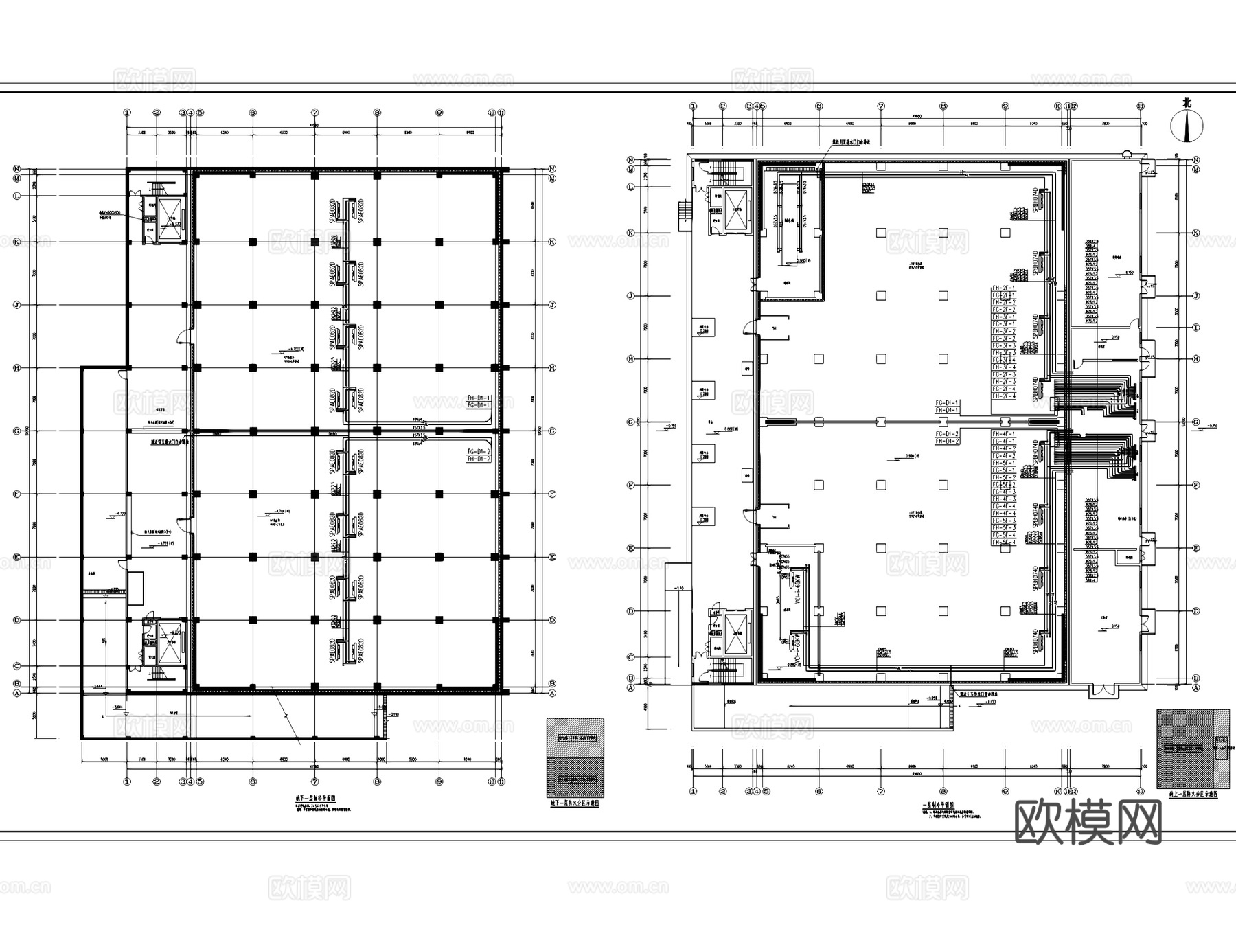 冷库冰库建筑结构暖通各专业CAD施工图集 20套cad施工图