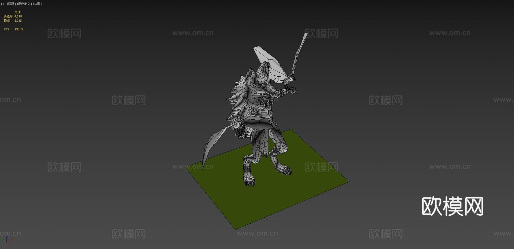 狼行者3d模型3d模型下载（渲染图4）