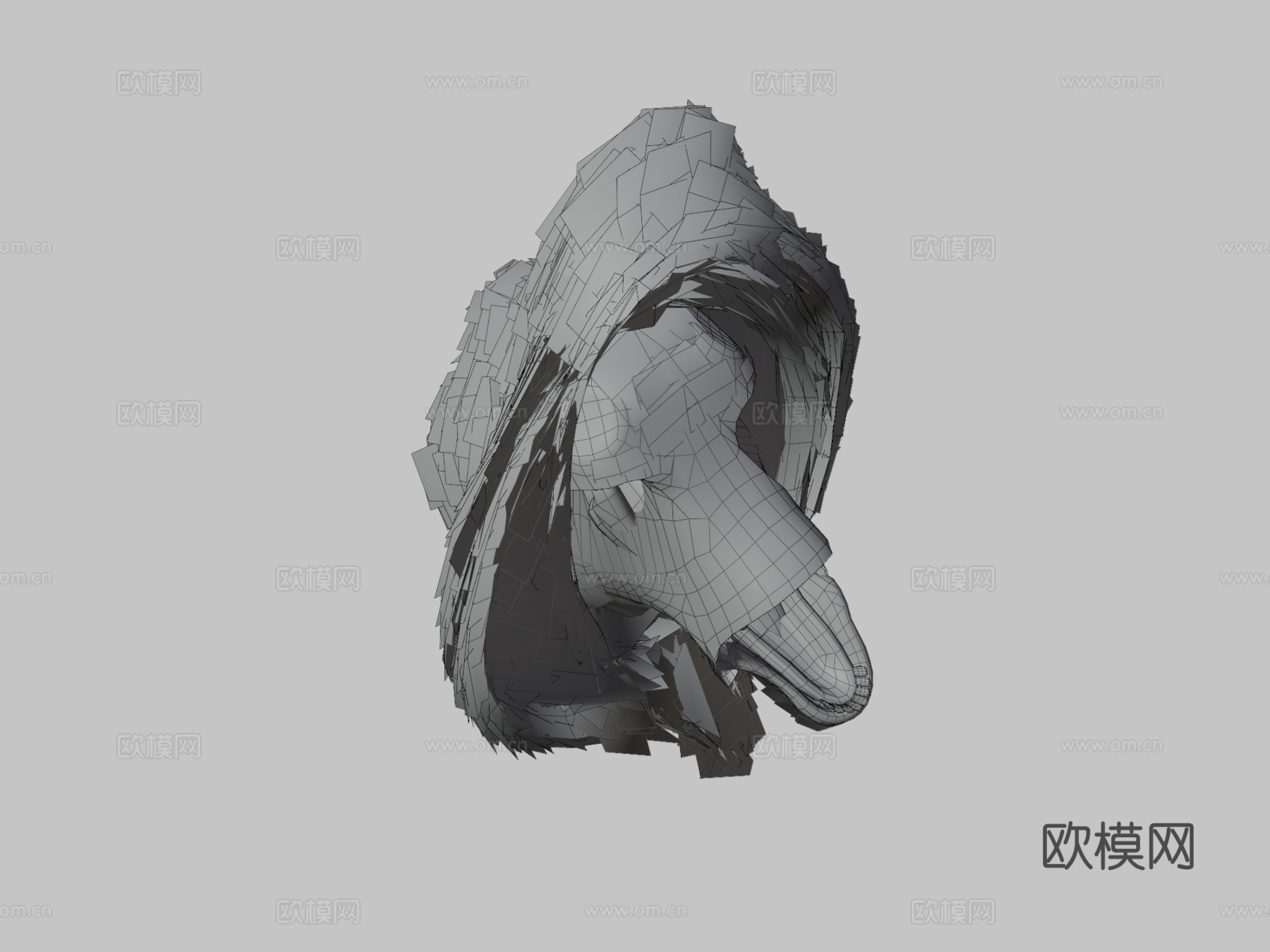 逼真驼鹿3d模型下载（渲染图3）