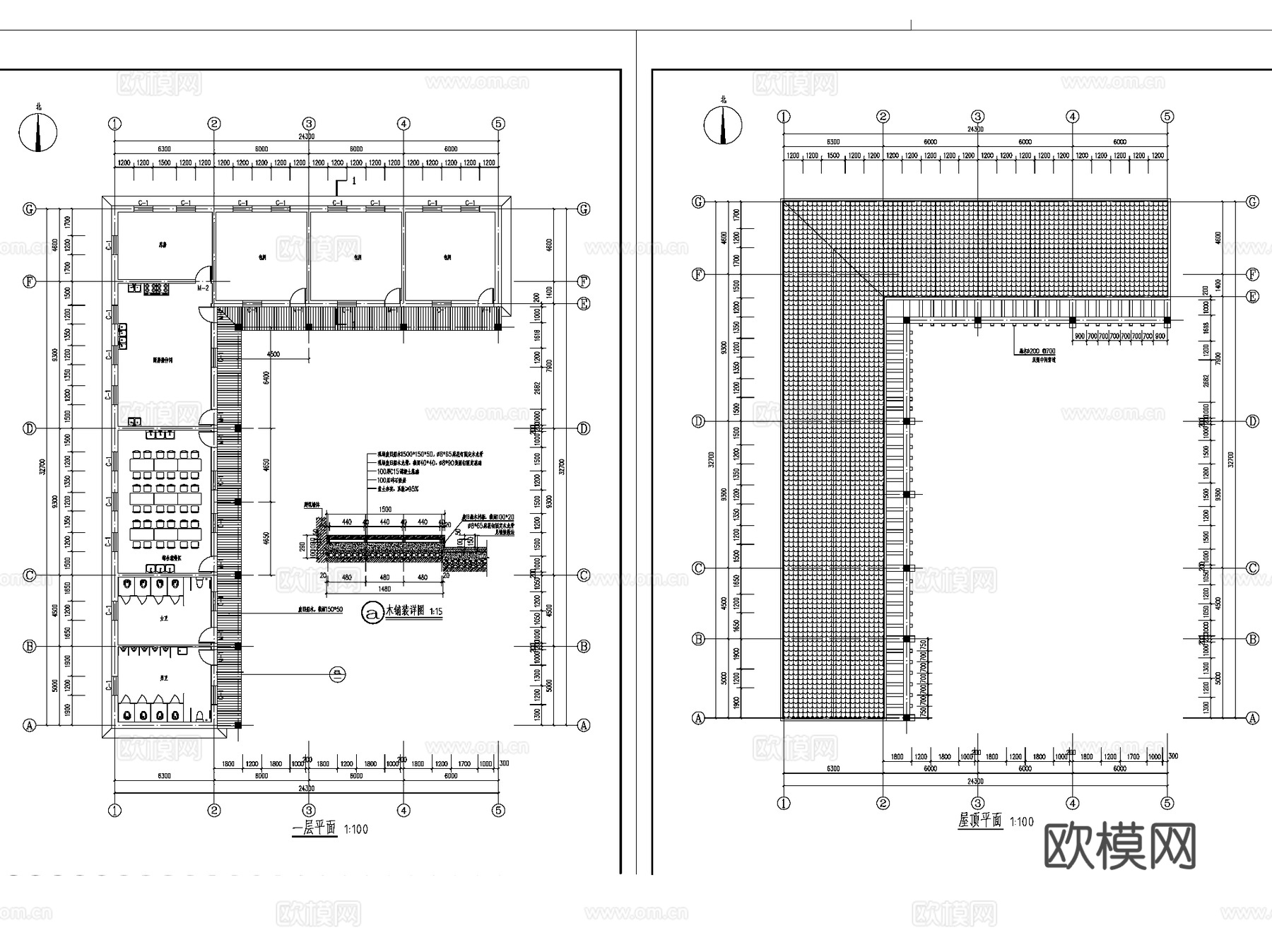 连云港秦山岛旅游景区建筑CAD施工图全套cad施工图
