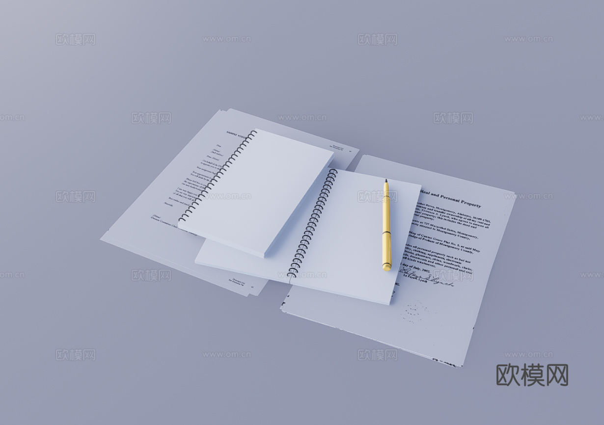 办公用品su模型