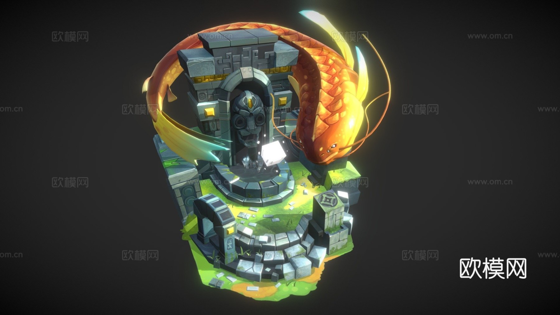 失落神庙3d模型下载（渲染图1）