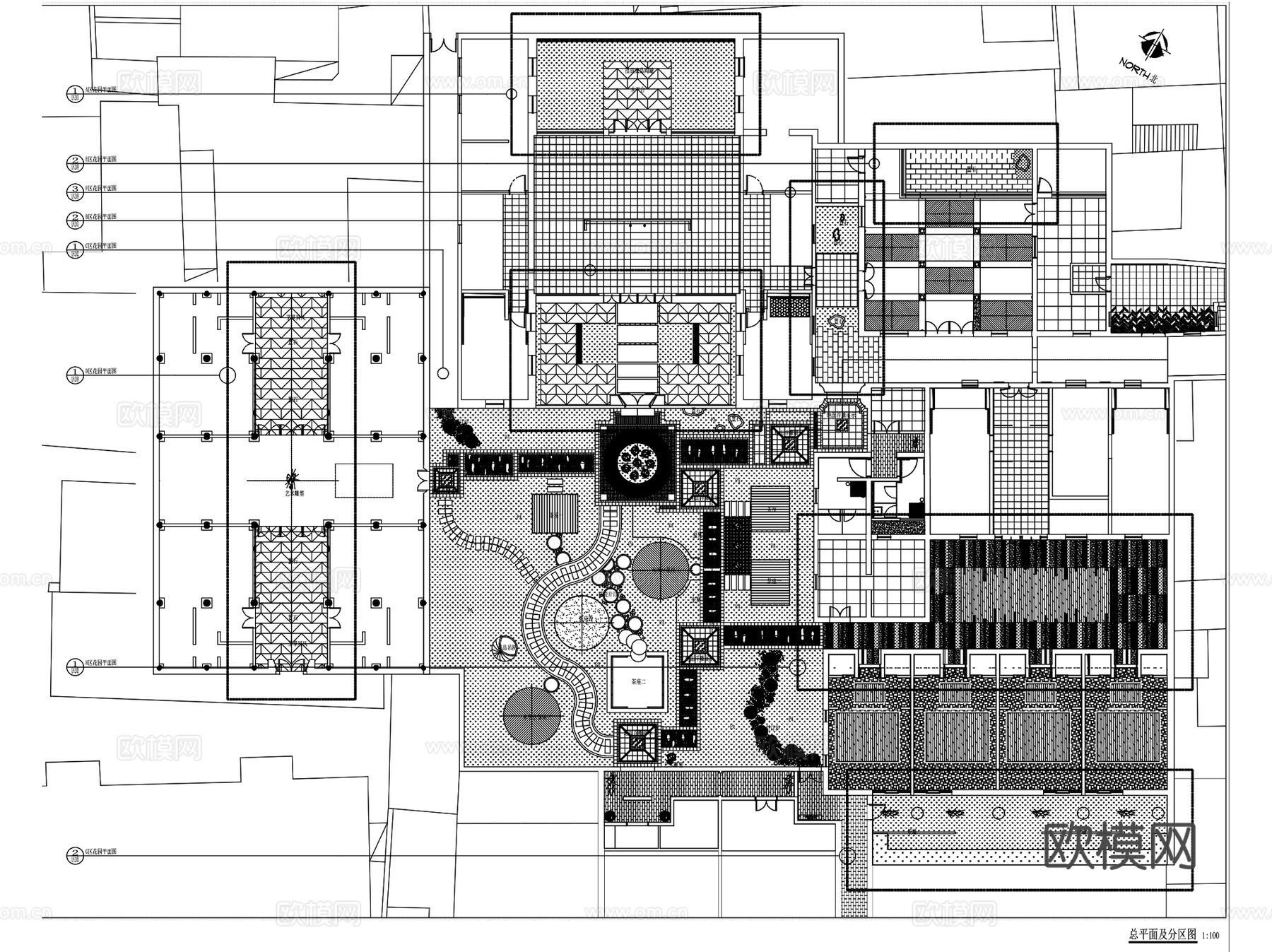 南浔古镇求怒里花间堂酒店景观CAD施工图全套cad施工图