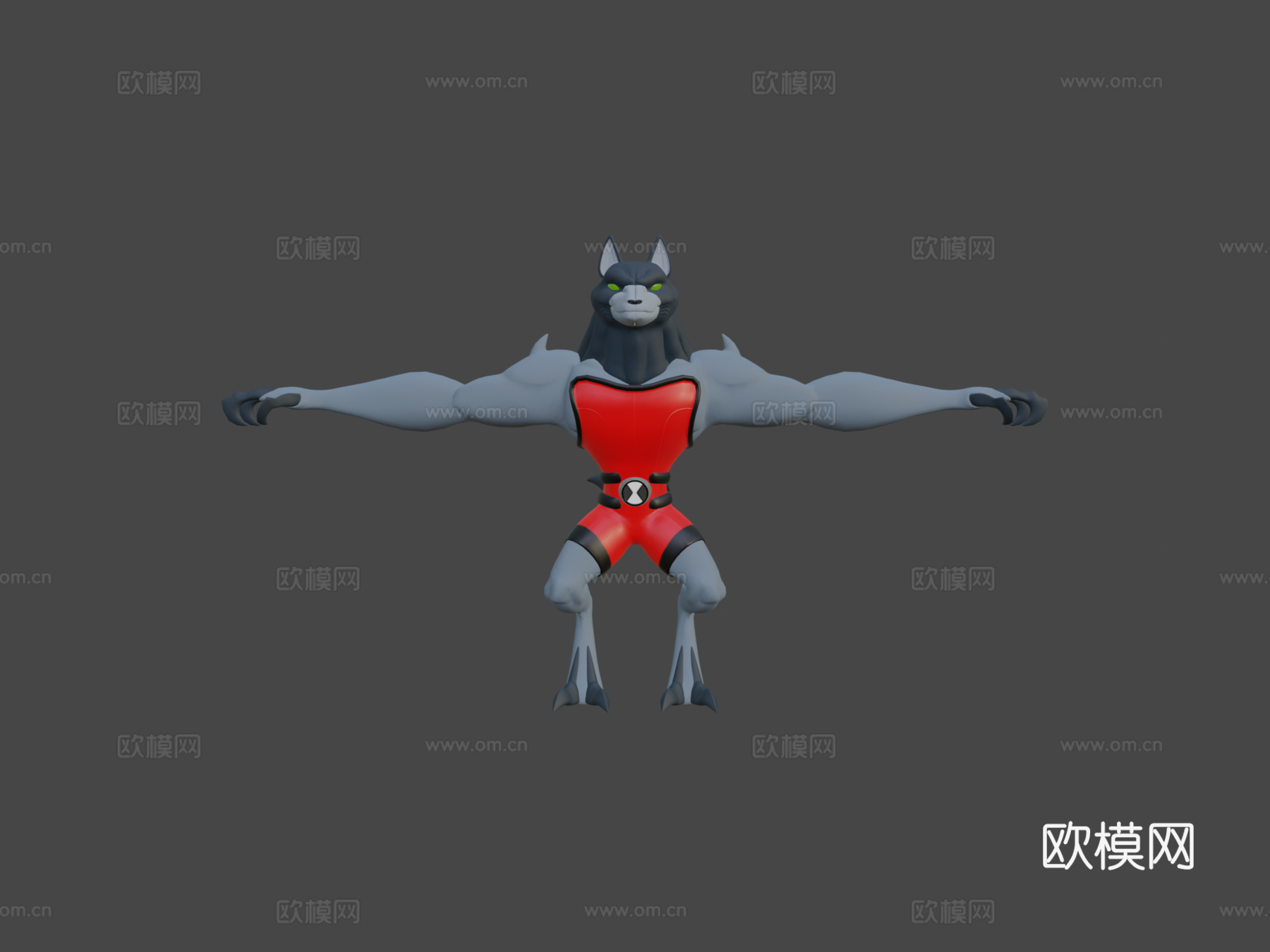 闪电狼人3d模型下载（渲染图8）