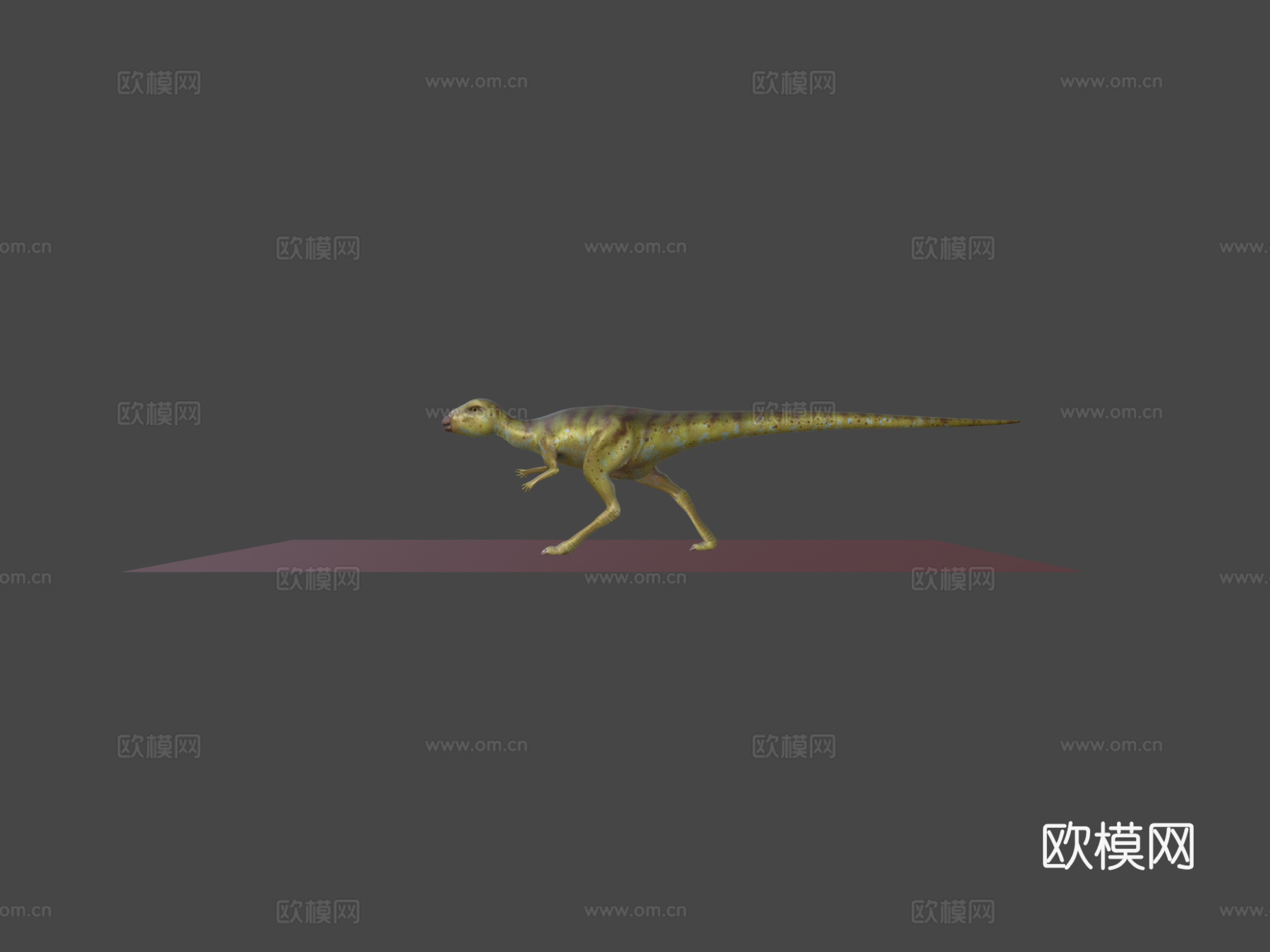 恐龙-利艾林纳龙-行走动画3d模型下载（渲染图5）