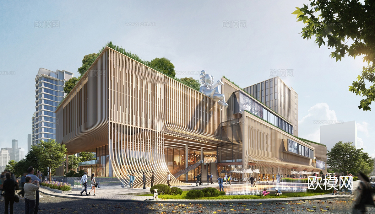 商业综合体 商场建筑  办公楼建筑su模型