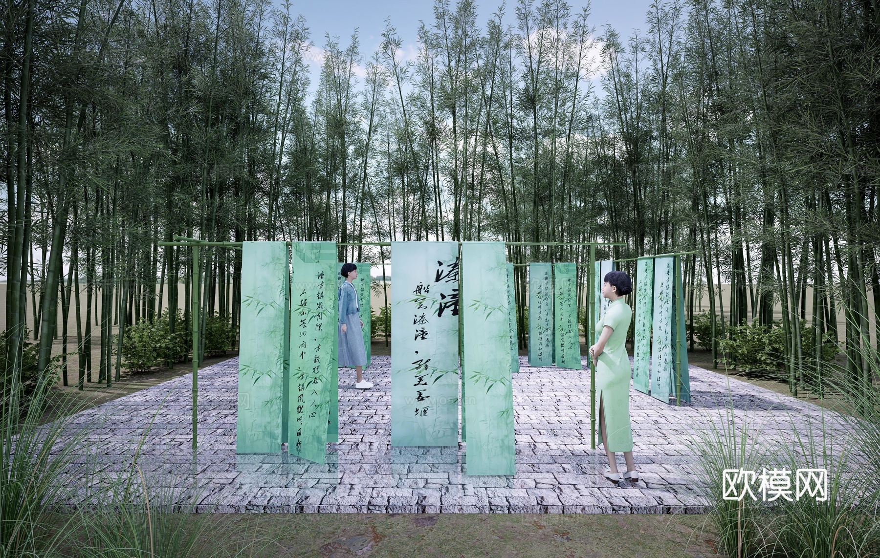 帷幔纱布su模型