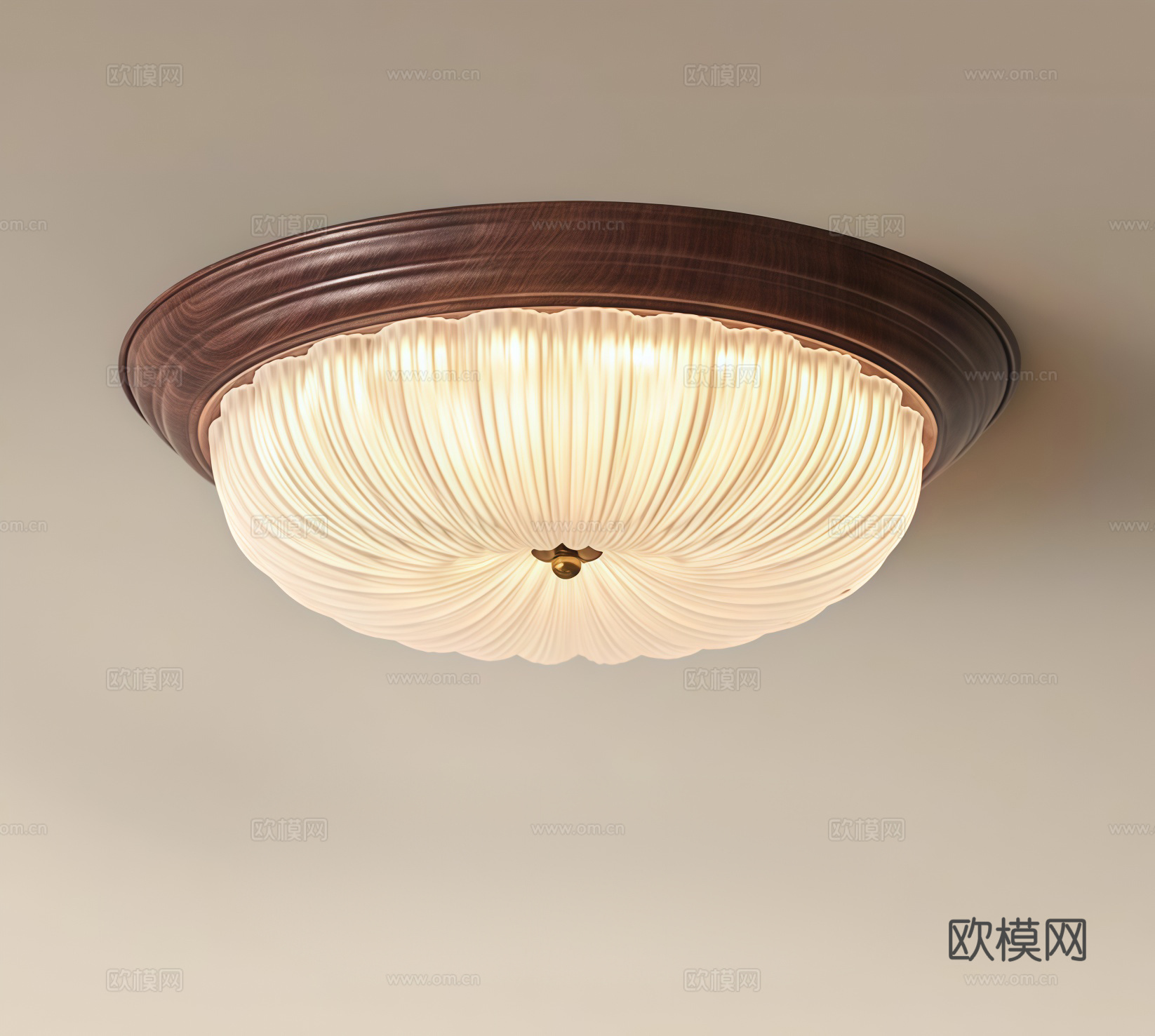 美式吸顶灯 装饰灯su模型