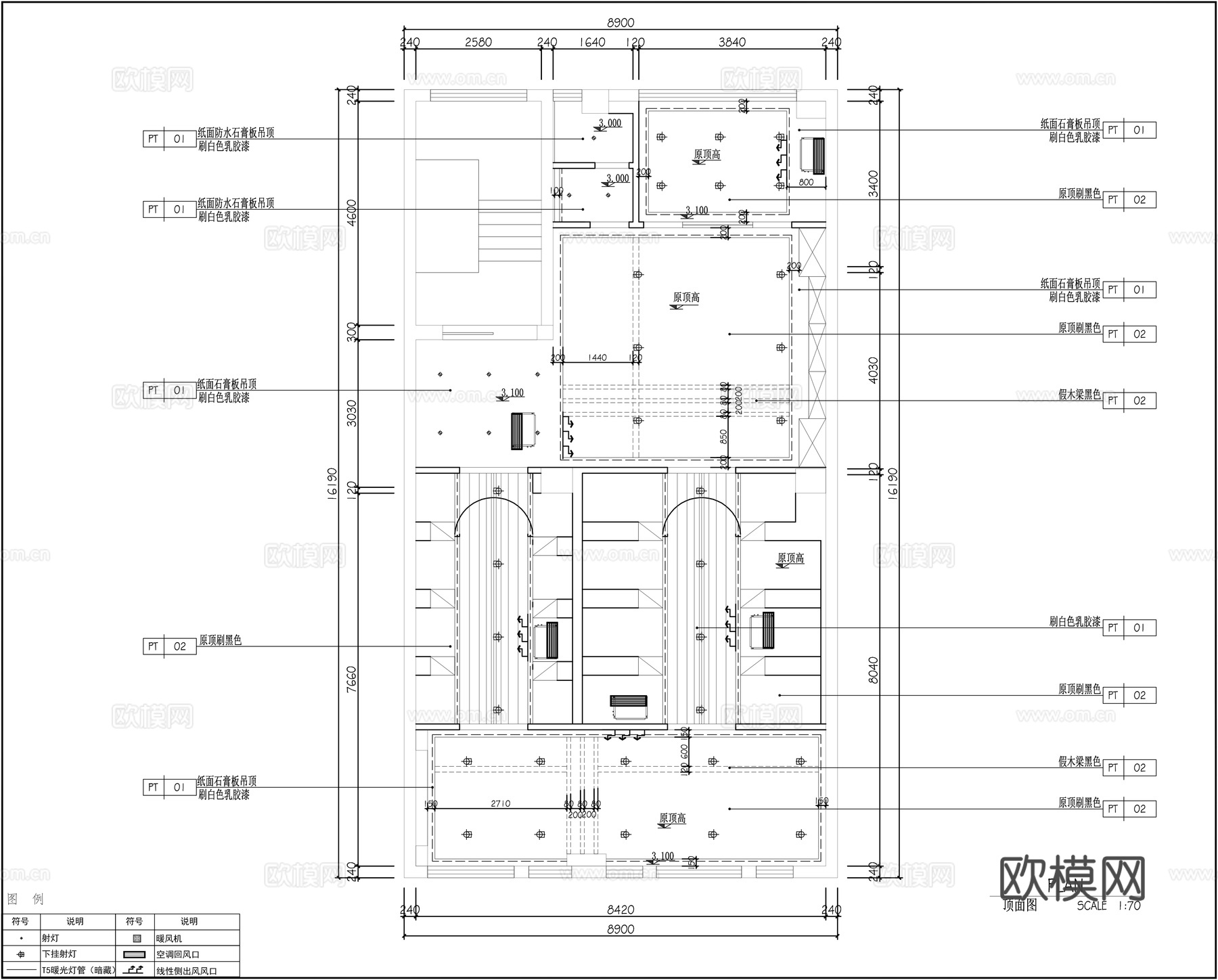 宠物店平面施工图cad施工图