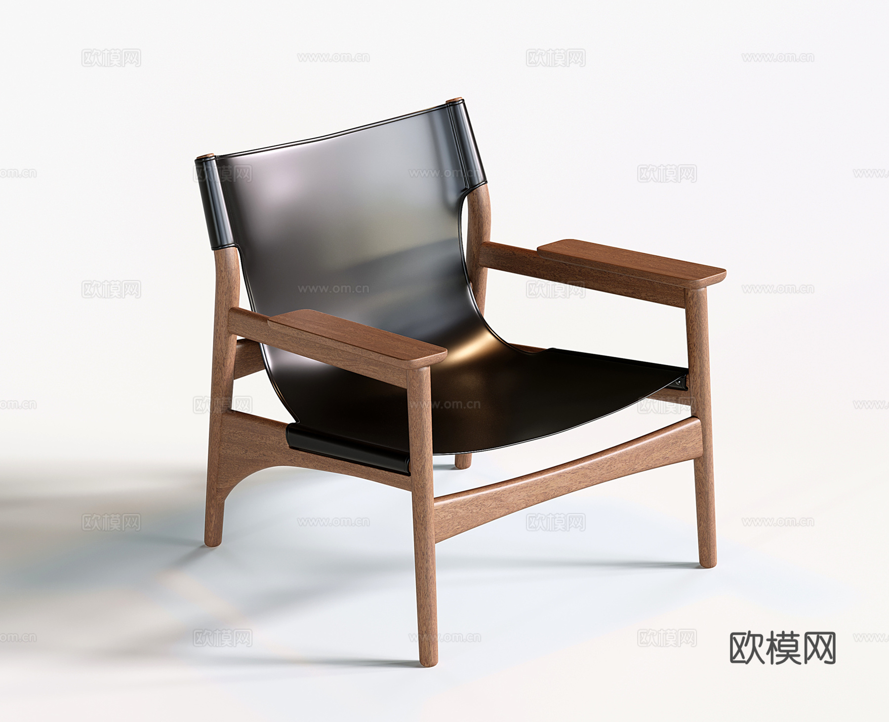 中古侘寂木质休闲椅su模型su模型