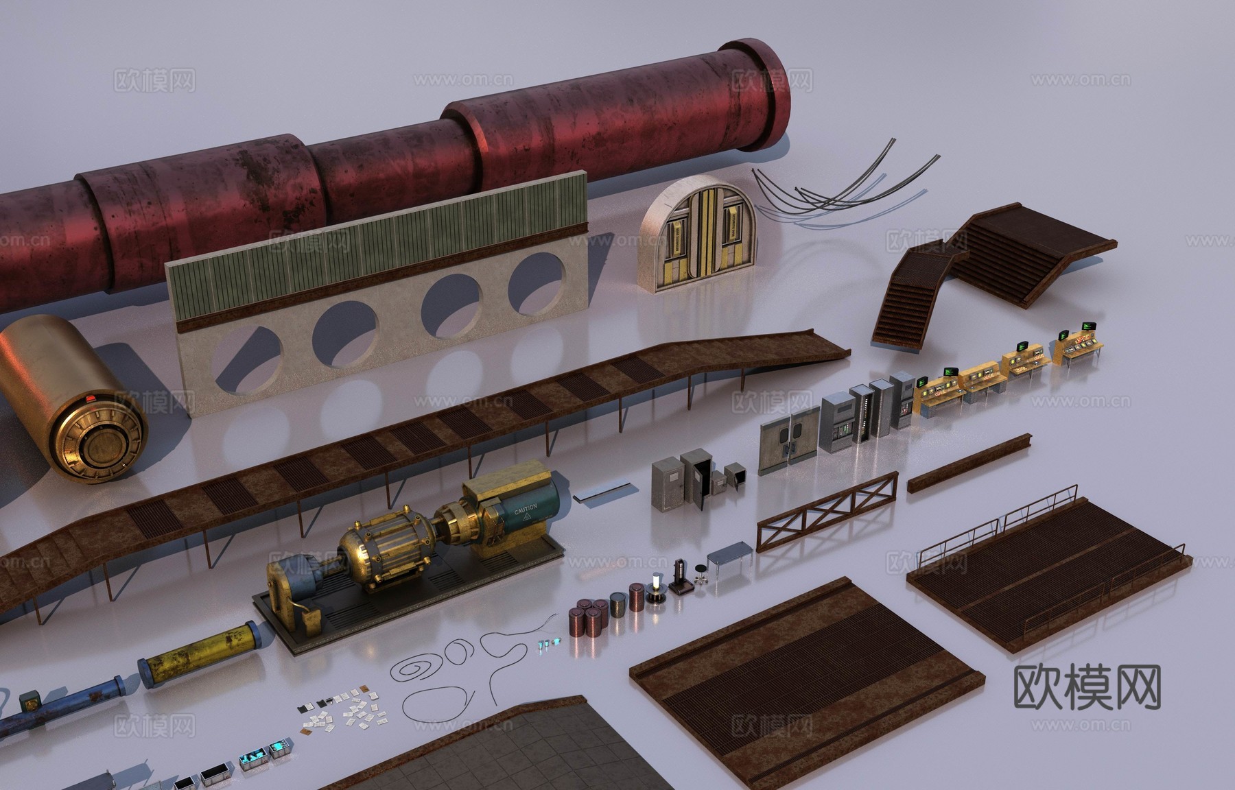 科幻工业物品3d模型下载（渲染图2）