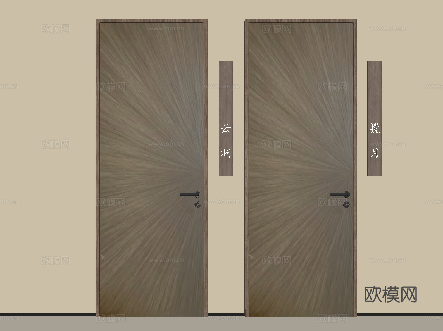 中古风门su模型