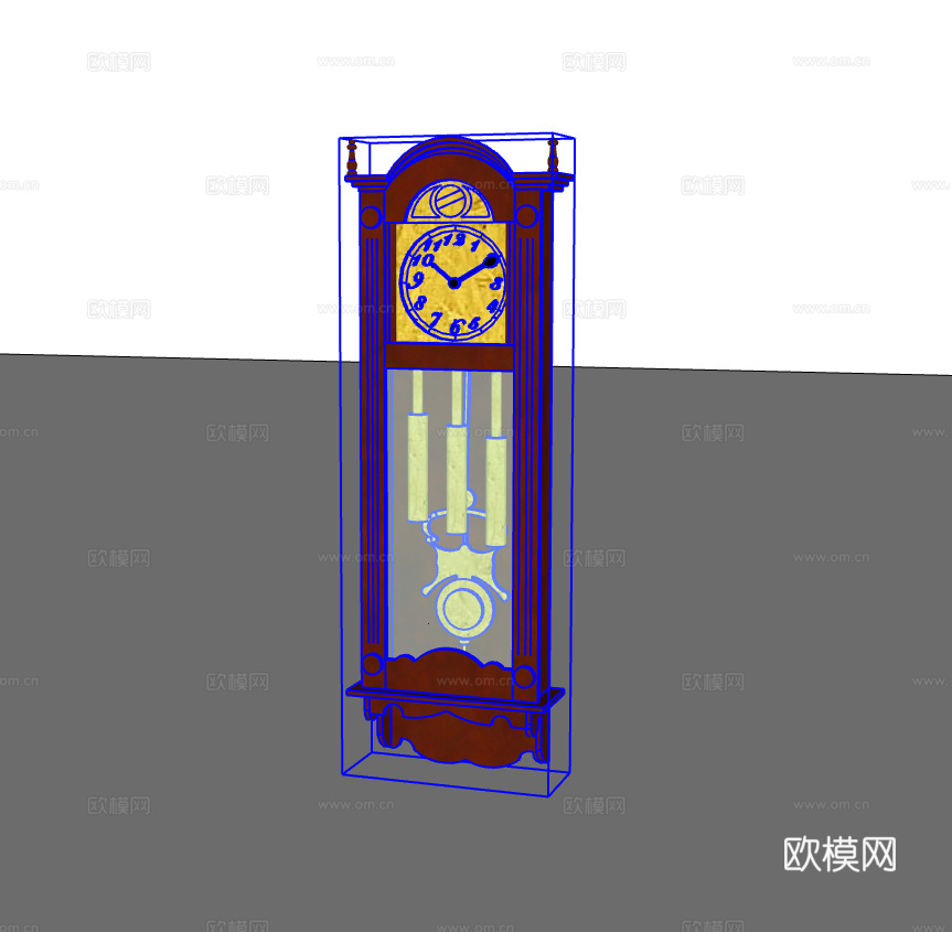 复古挂钟su模型