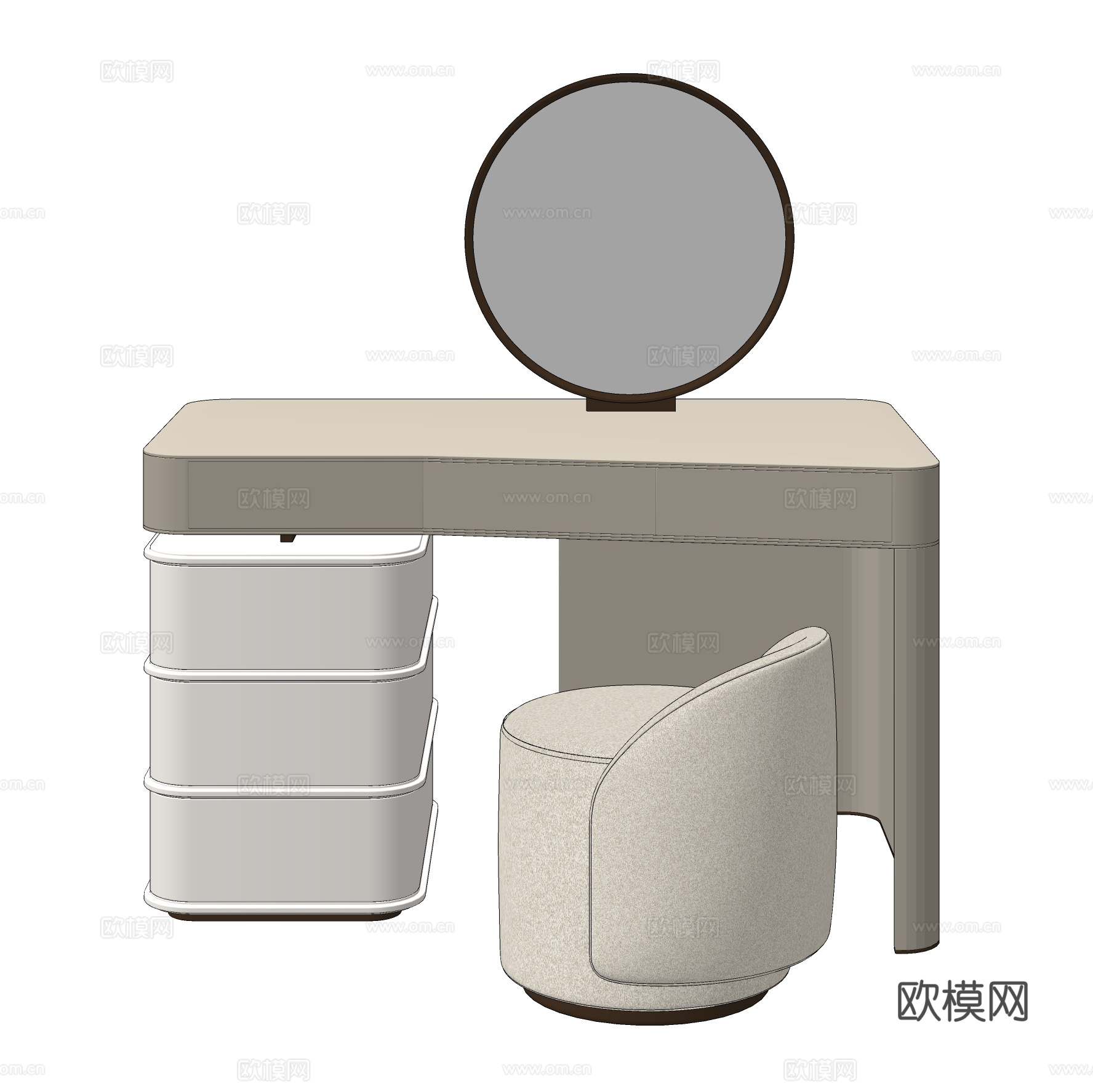 现代梳妆台su模型