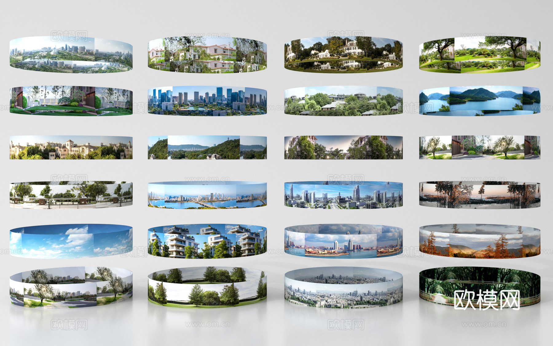 现代其他材质 环绕背景 户外背景 城市背景 环境贴图su模型