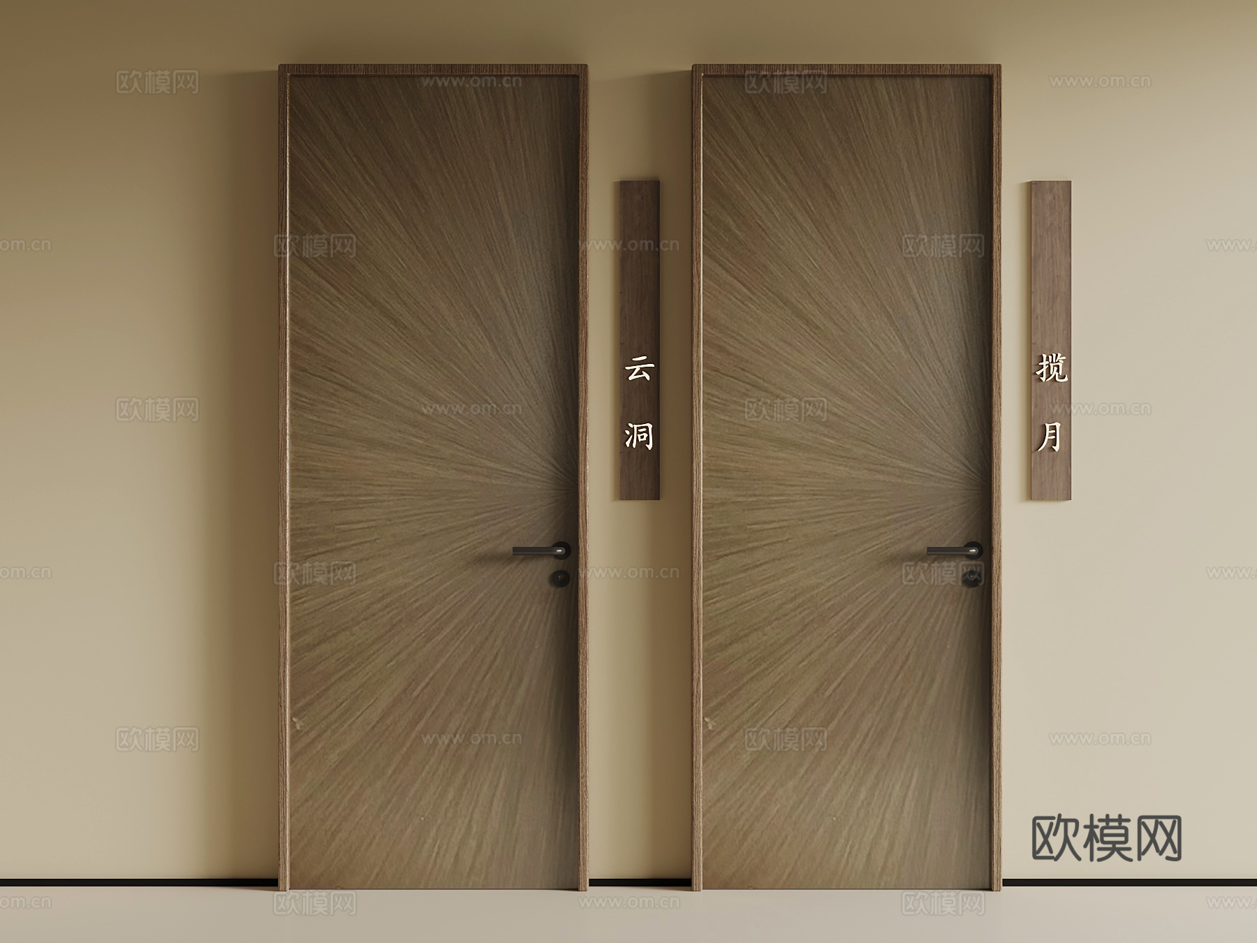 中古风门su模型