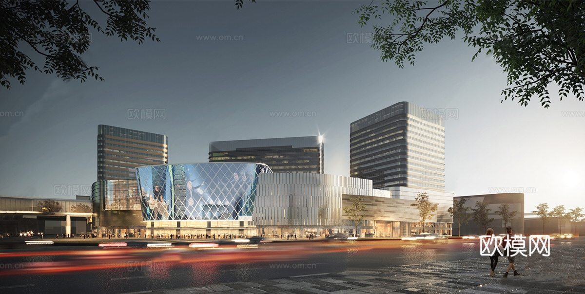 商业综合体建筑 写字楼办公楼建筑su模型
