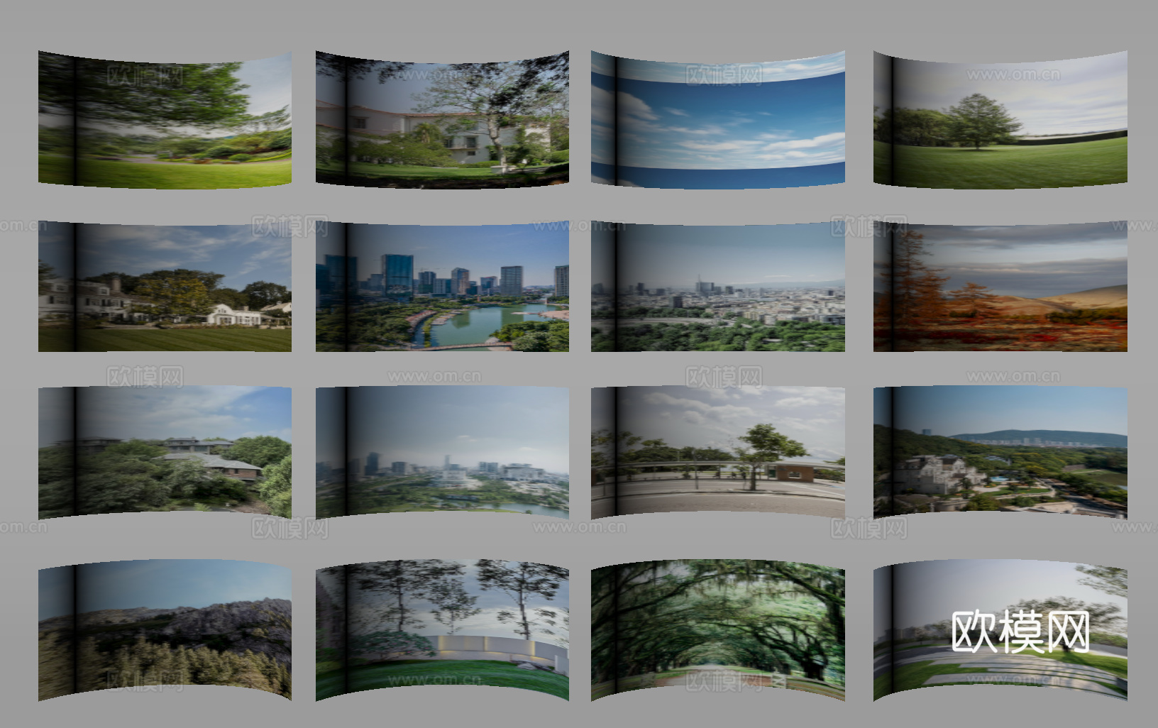 现代其他材质 环绕背景 户外背景 城市背景 环境贴图su模型