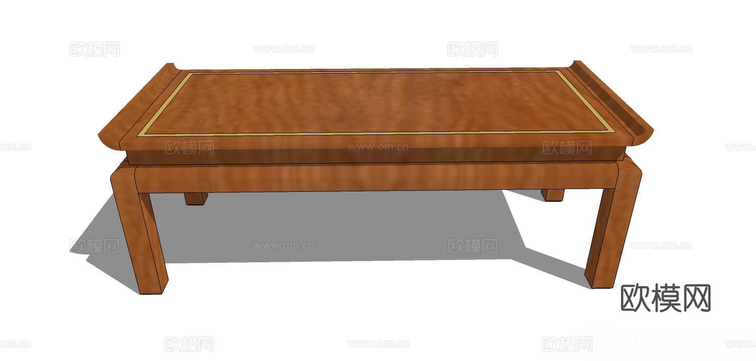 实木茶几 茶几 家用茶几su模型