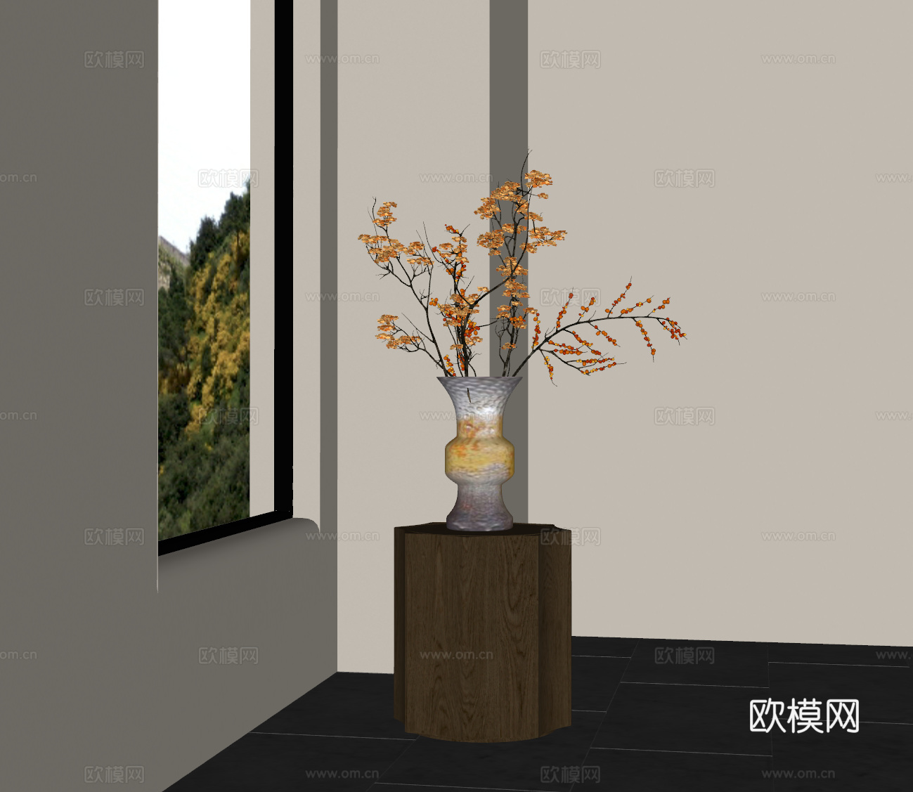 中古风花瓶su模型