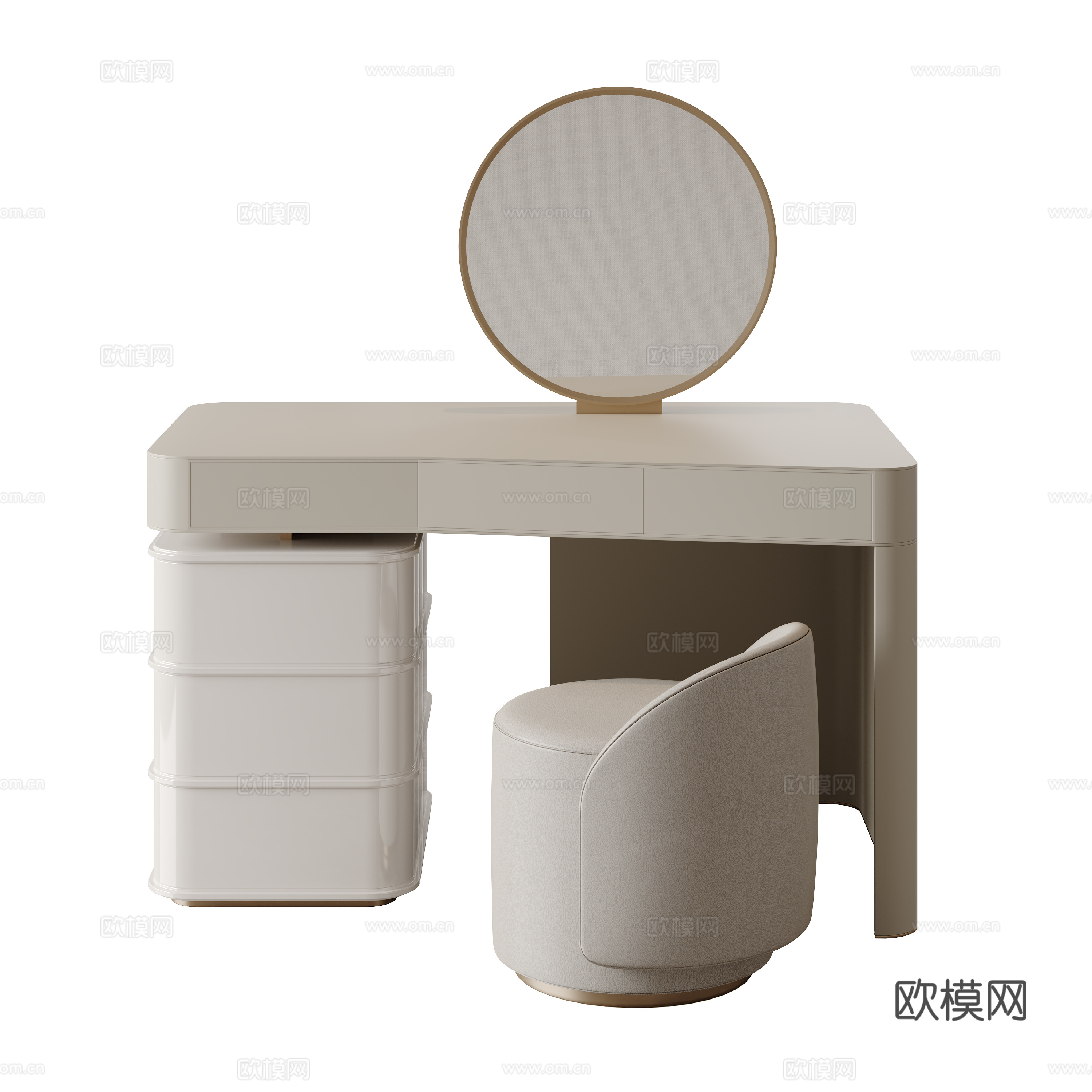 现代梳妆台su模型