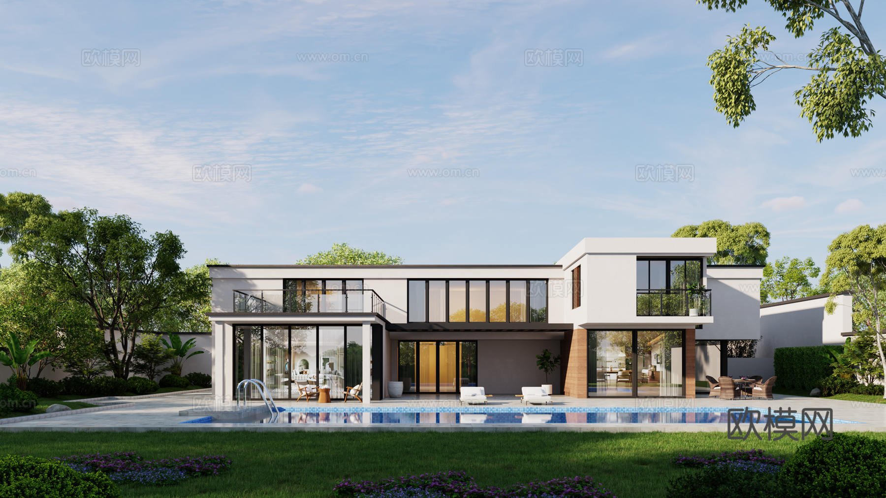 现代别墅3d模型下载