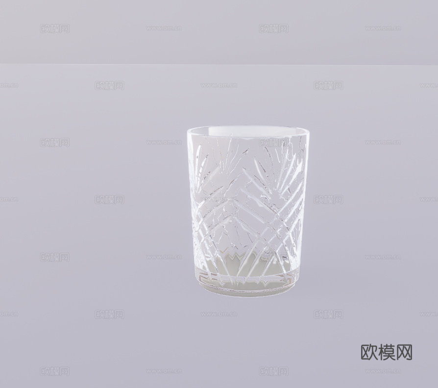 玻璃水杯su模型