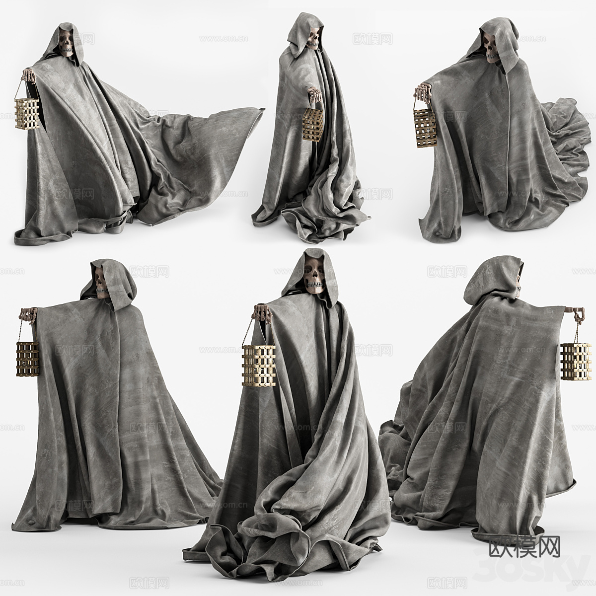 万圣节雕像免费3d模型下载