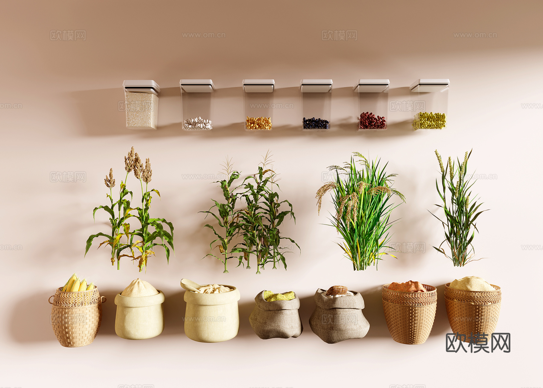 农作物3d模型下载