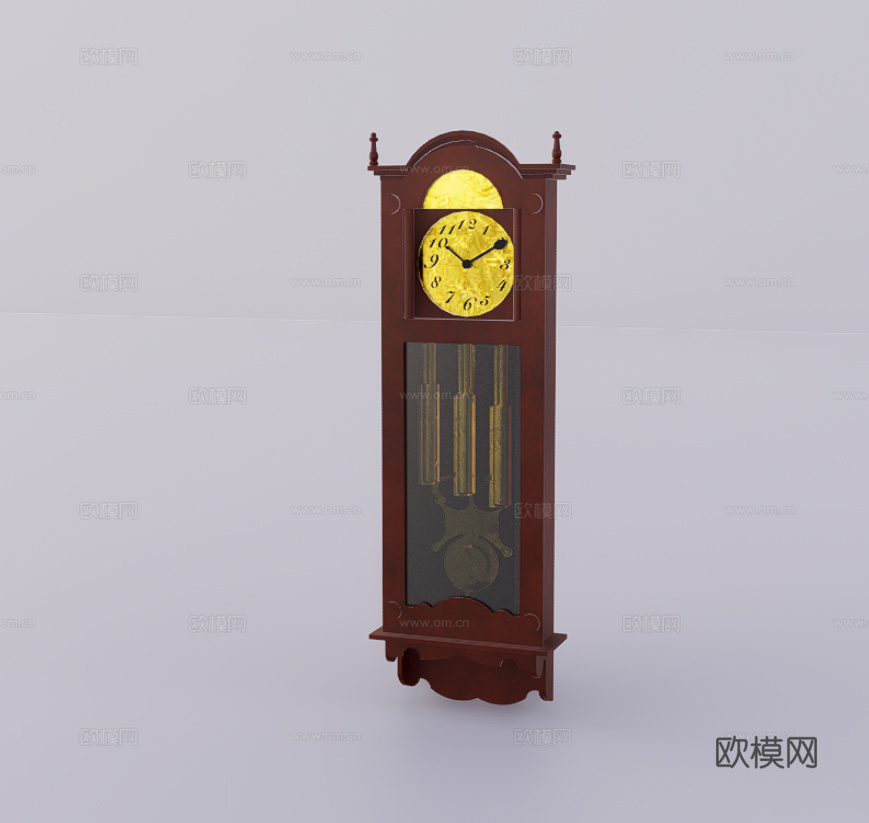 复古挂钟su模型