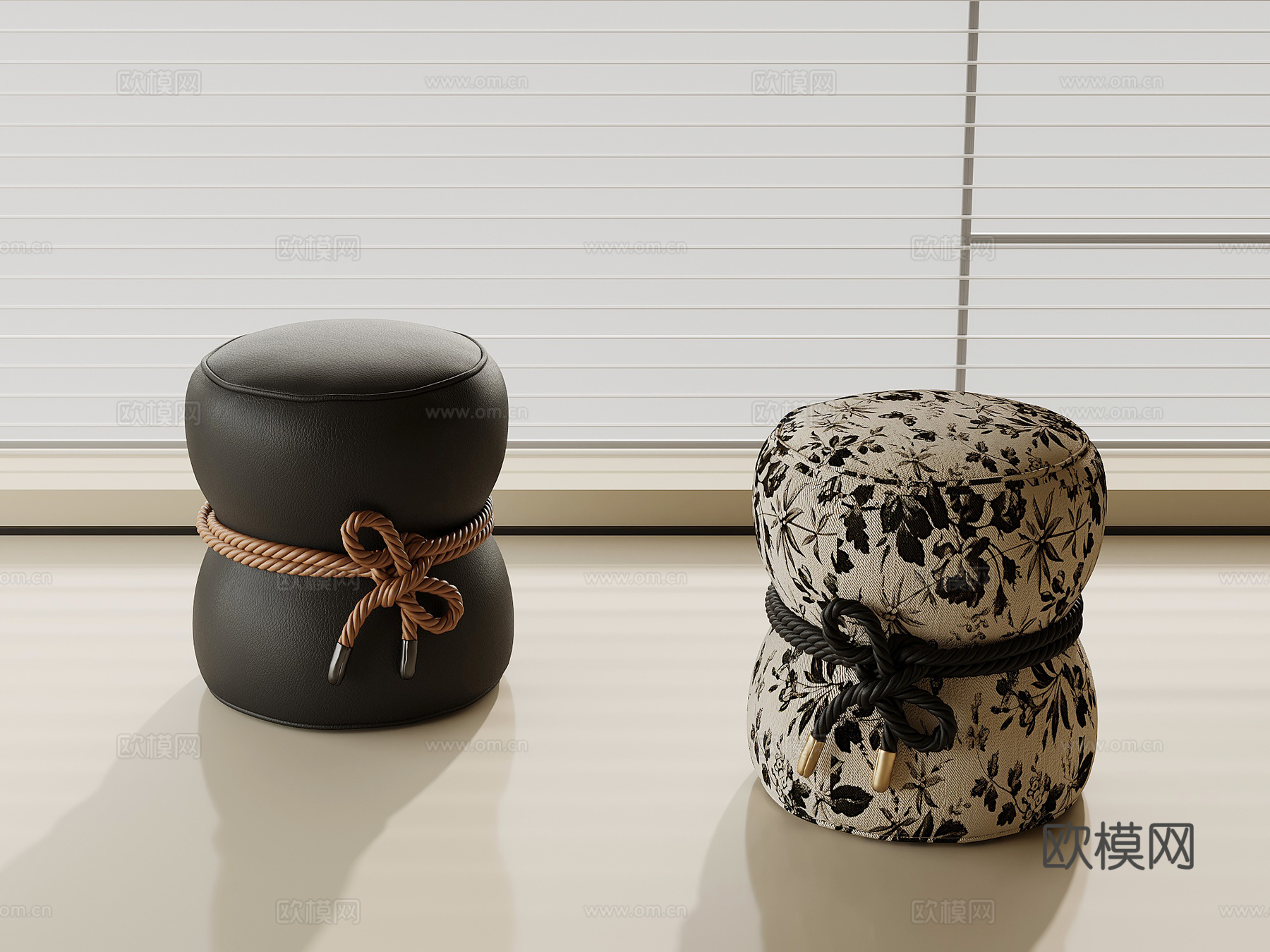 法式复古凳子 沙发凳 换鞋凳 化妆凳3d模型下载