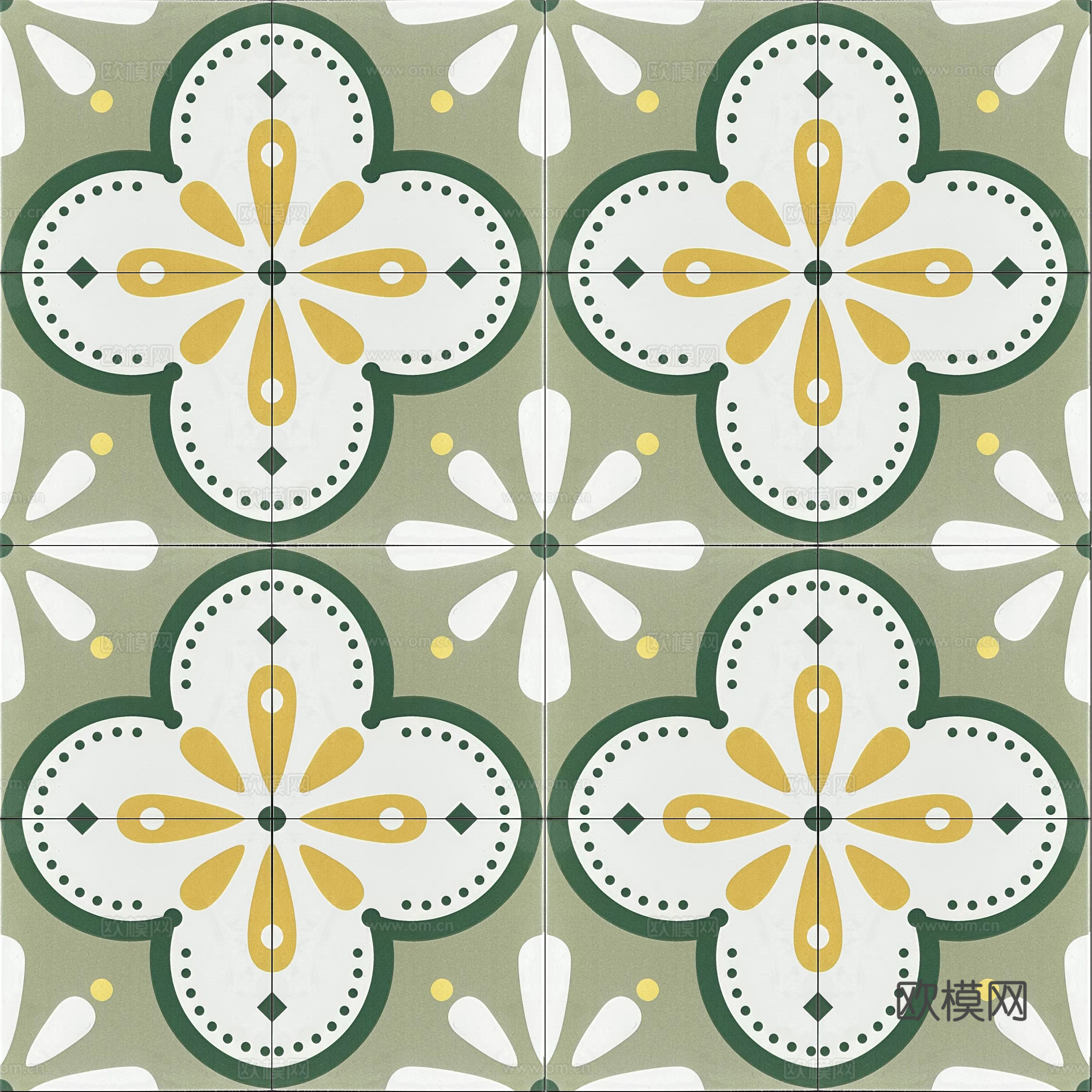 现代简约花砖高清无缝
