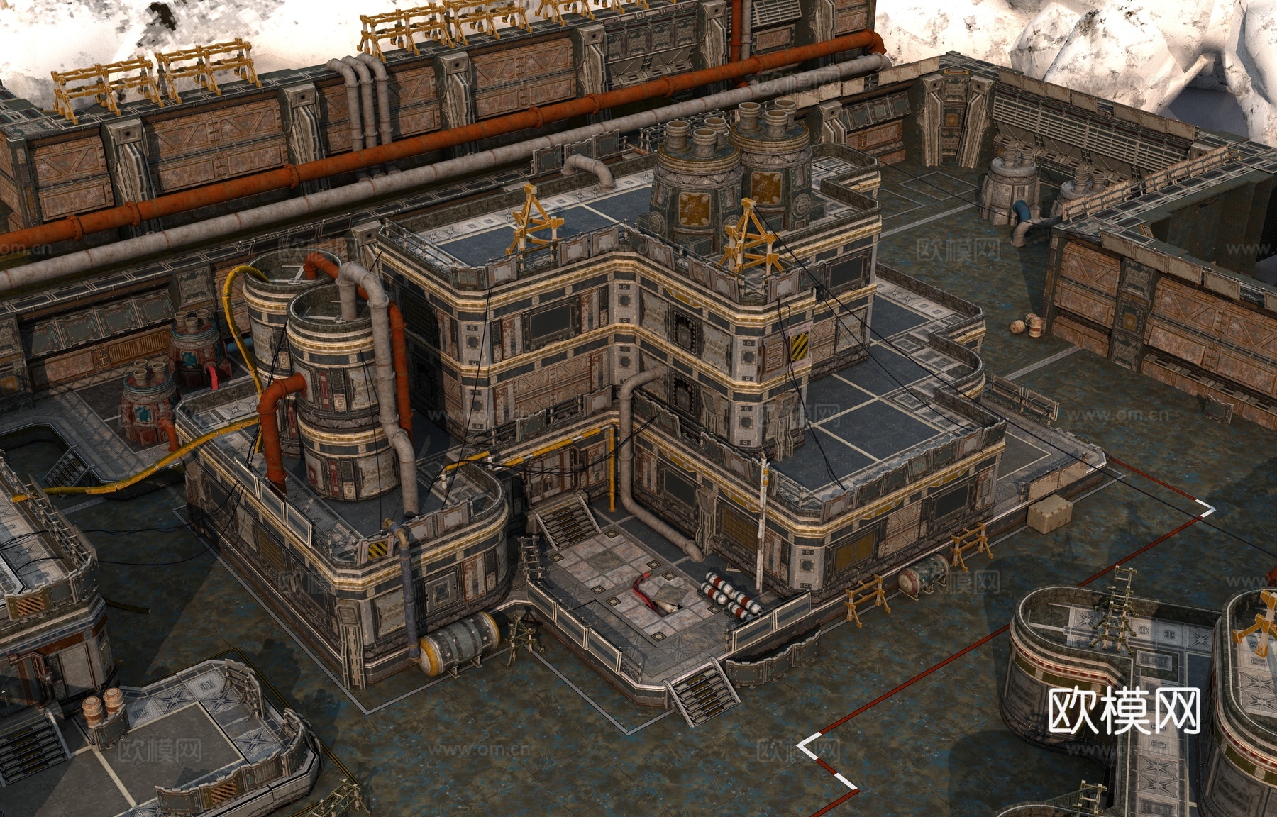 科幻基地3d模型下载（渲染图6）