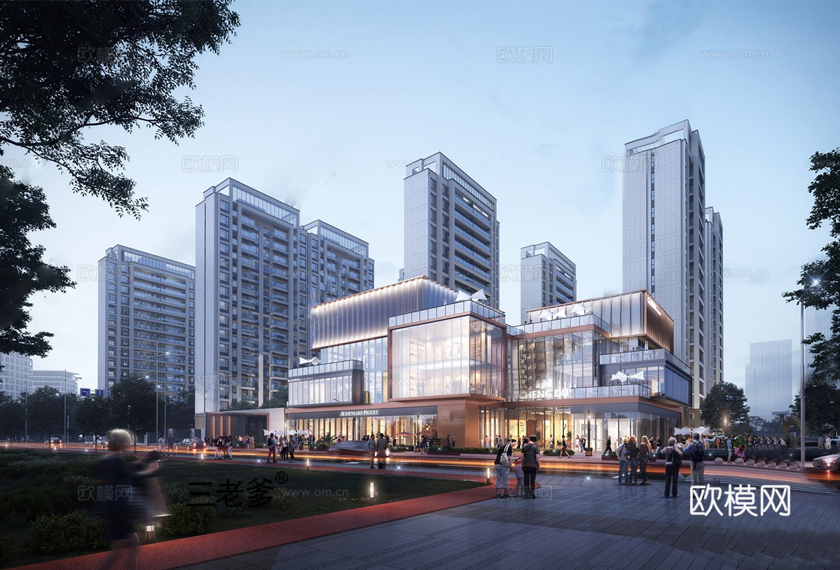 商业综合体 商场建筑su模型