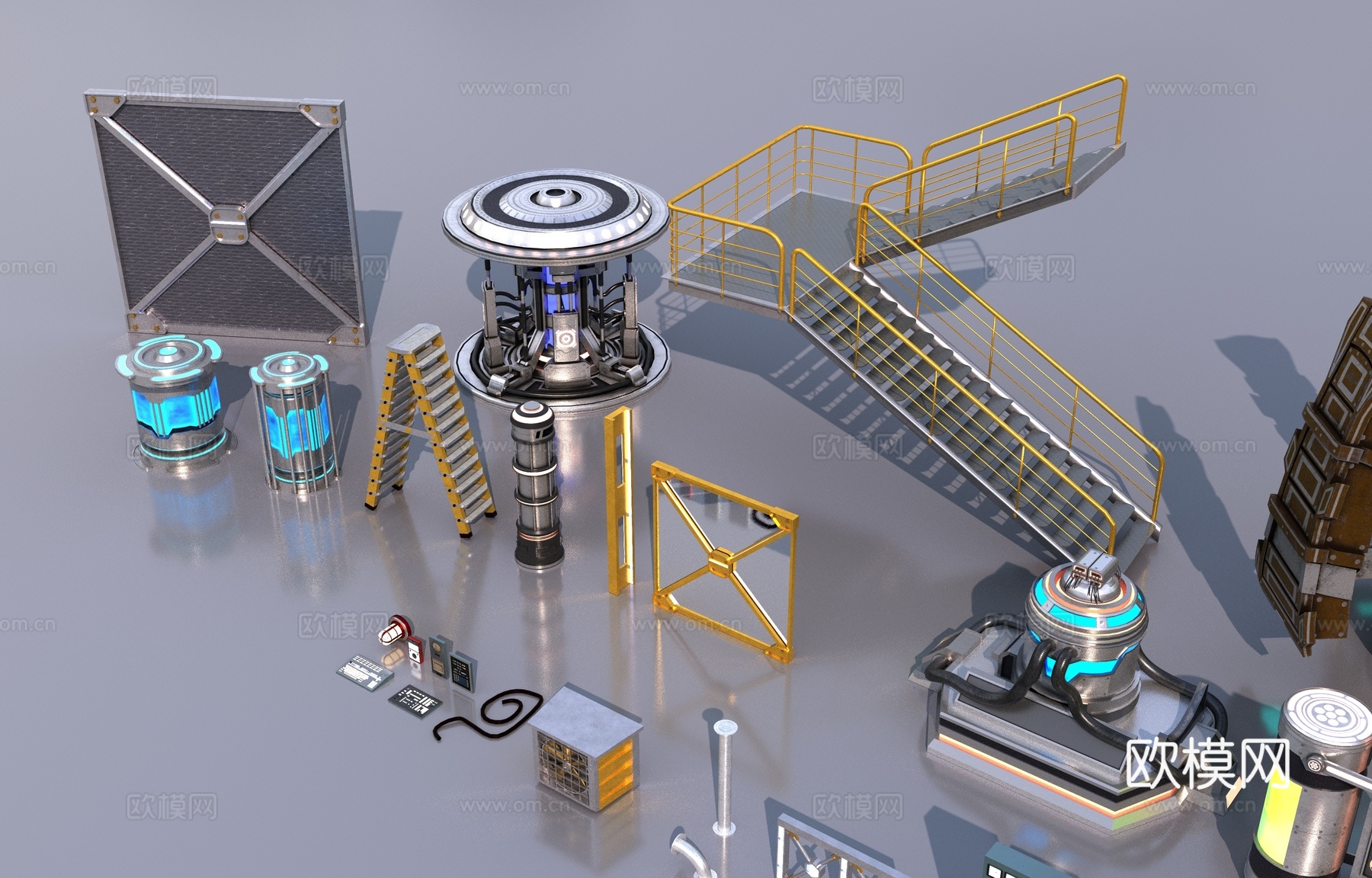 科幻道具3d模型下载（渲染图2）