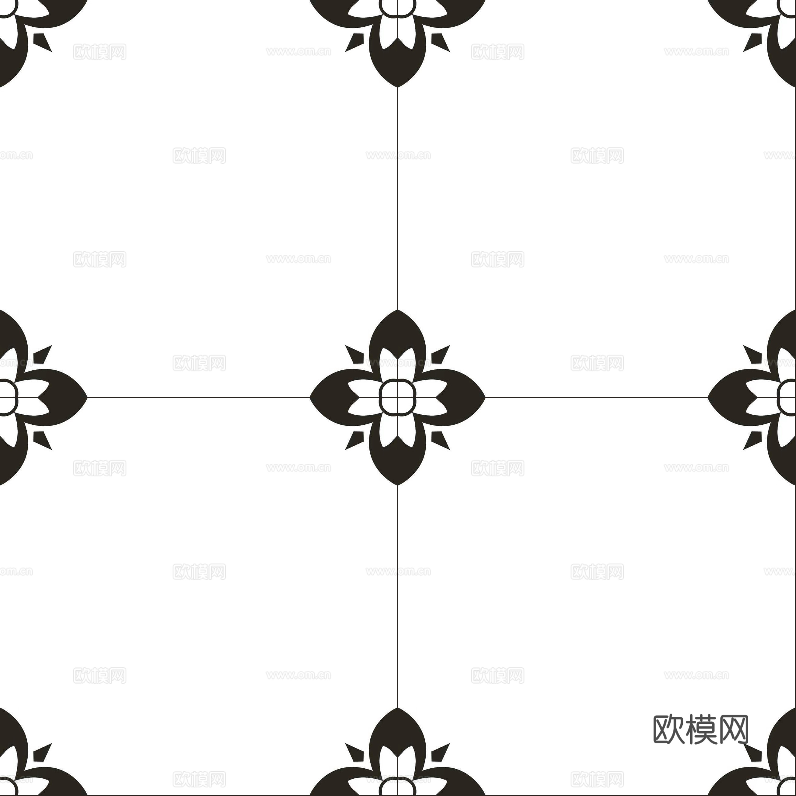 现代简约花砖高清无缝