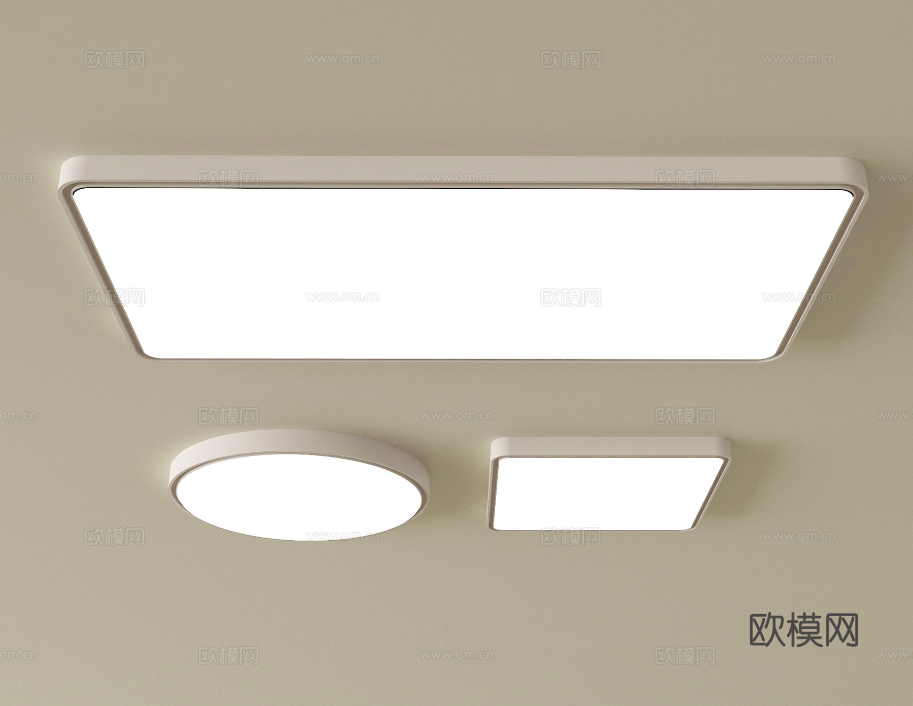 现代极简吸顶灯 卧室吸顶灯 客厅吸顶灯3d模型下载