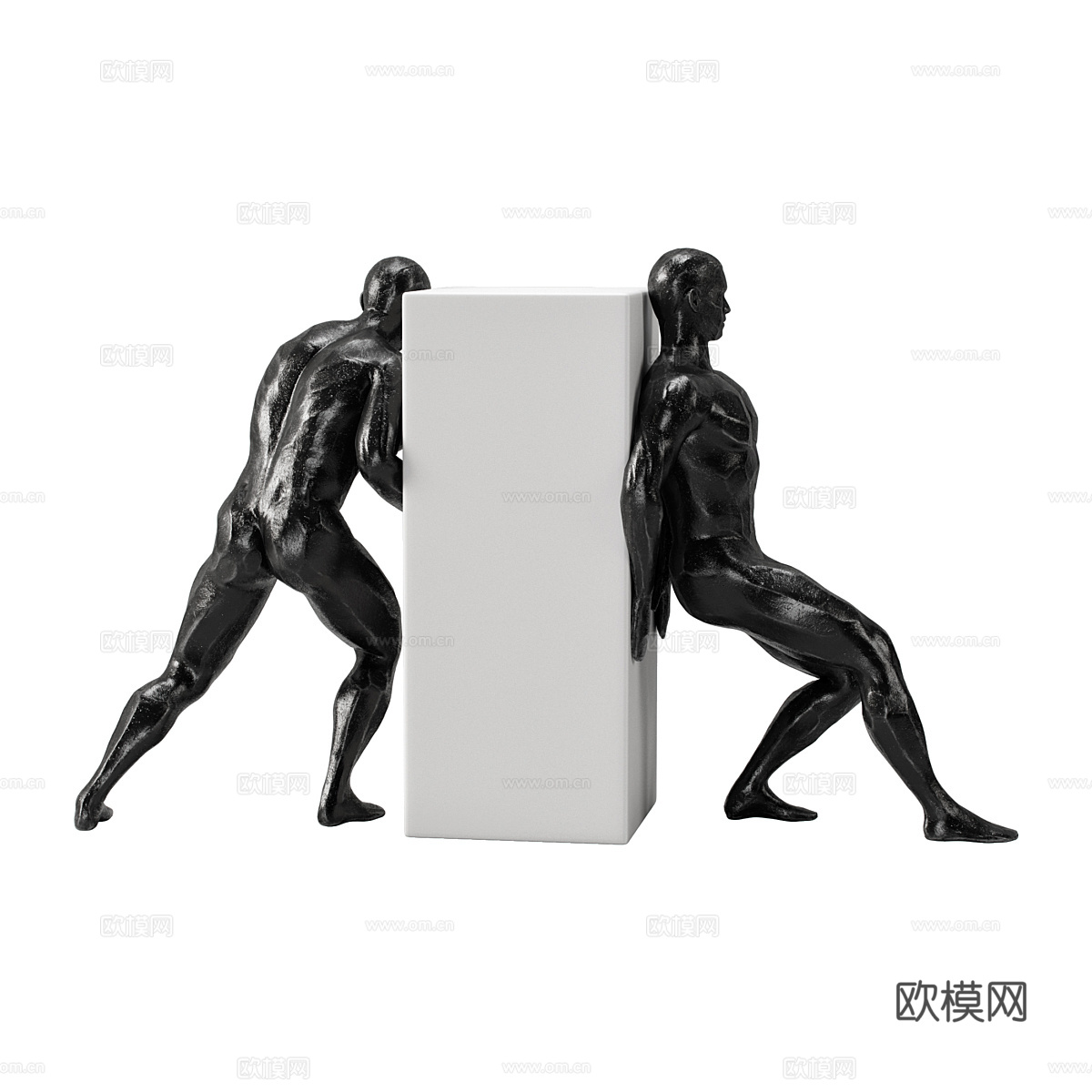 现代装饰雕塑 艺术雕塑 人物雕塑3d模型下载（渲染图3）