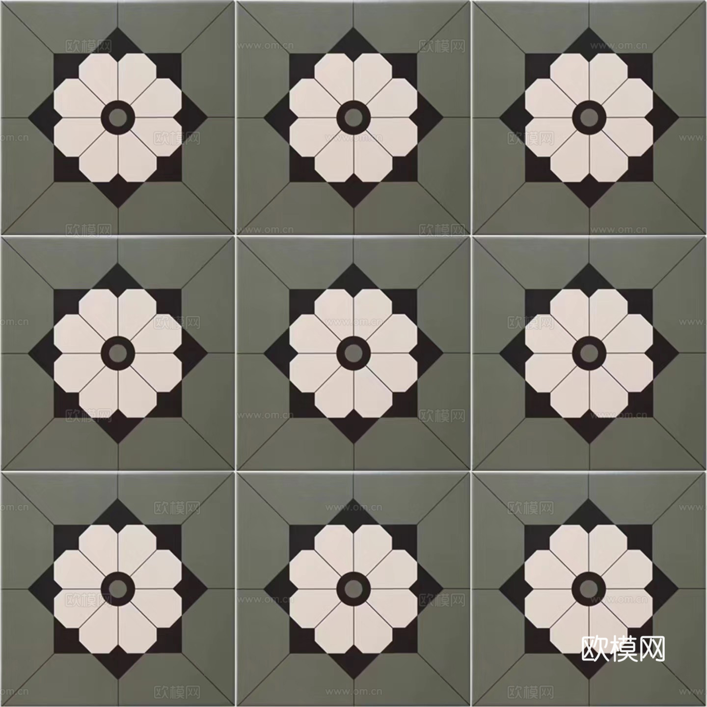 现代简约花砖高清无缝