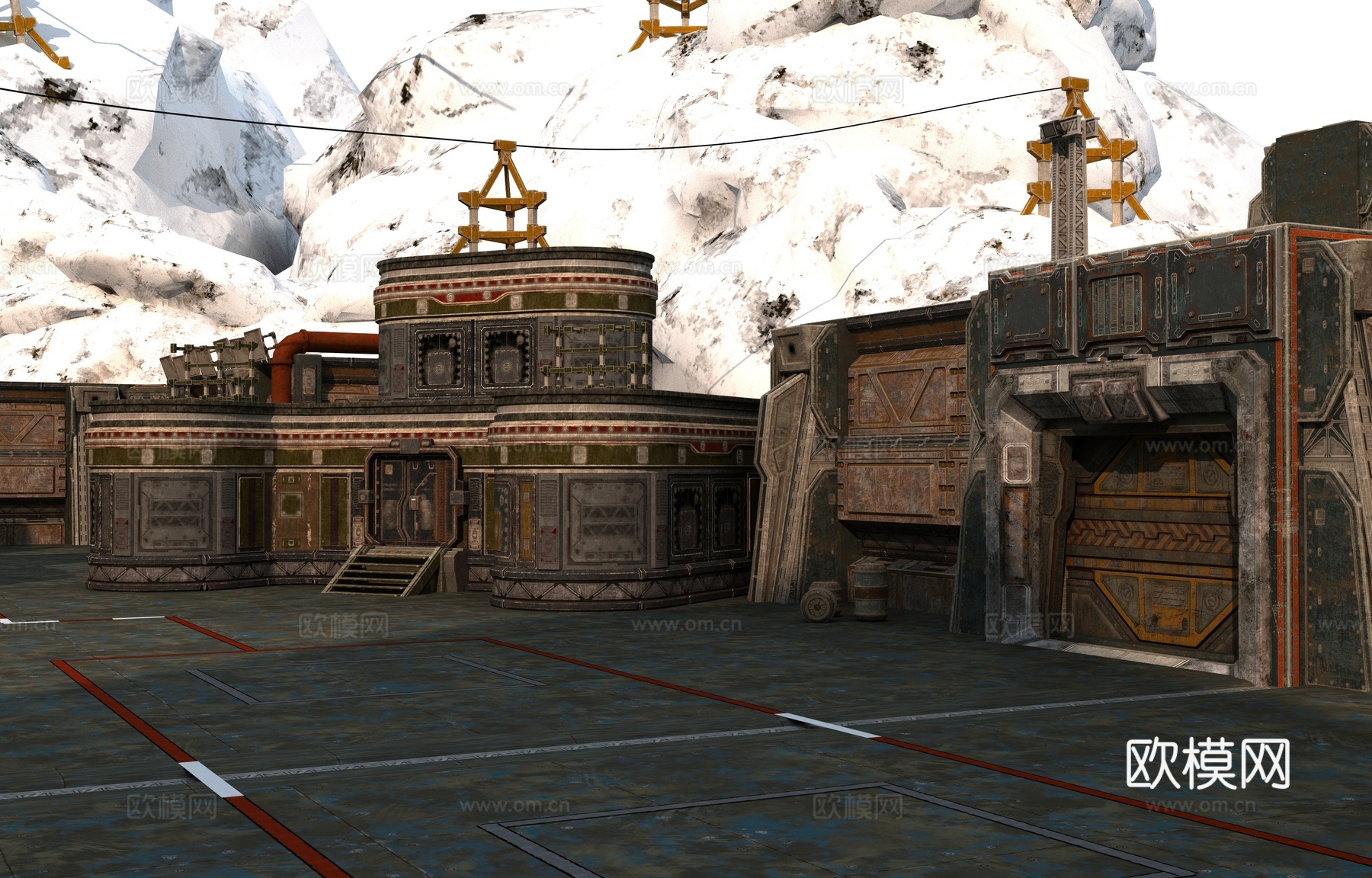 科幻基地3d模型下载（渲染图5）