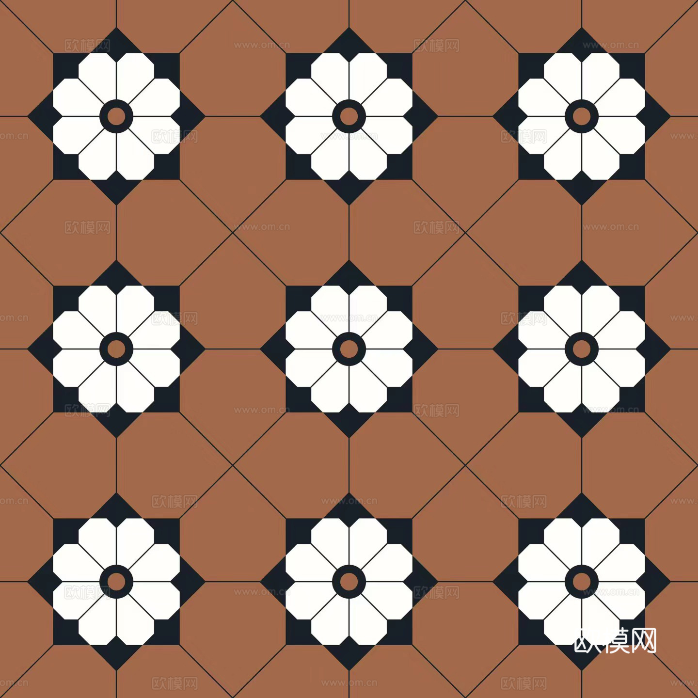 现代简约花砖高清无缝