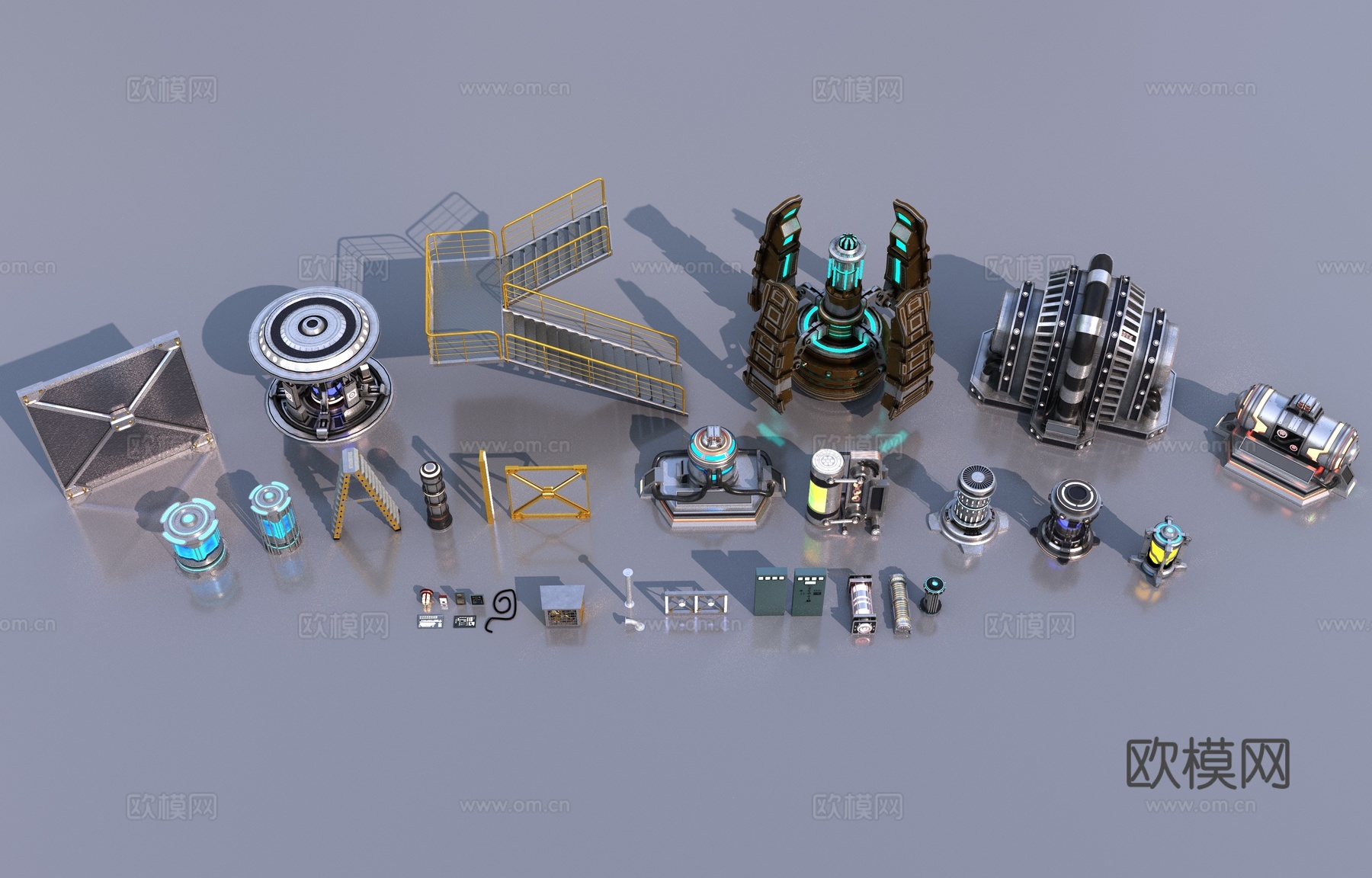 科幻道具3d模型下载（渲染图1）